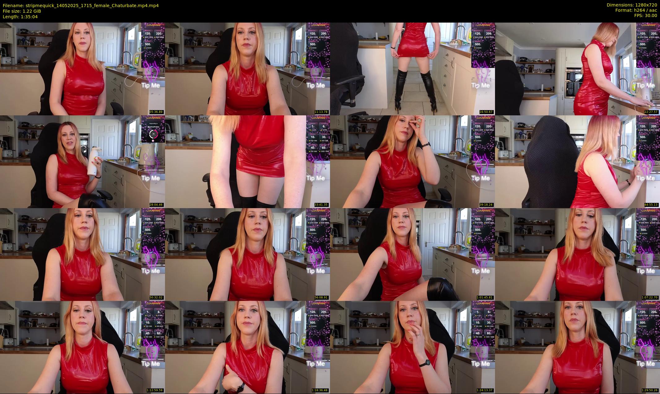stripmequick — 96 minute Chaturbate female cam show recording, 720p, May 14, 2025