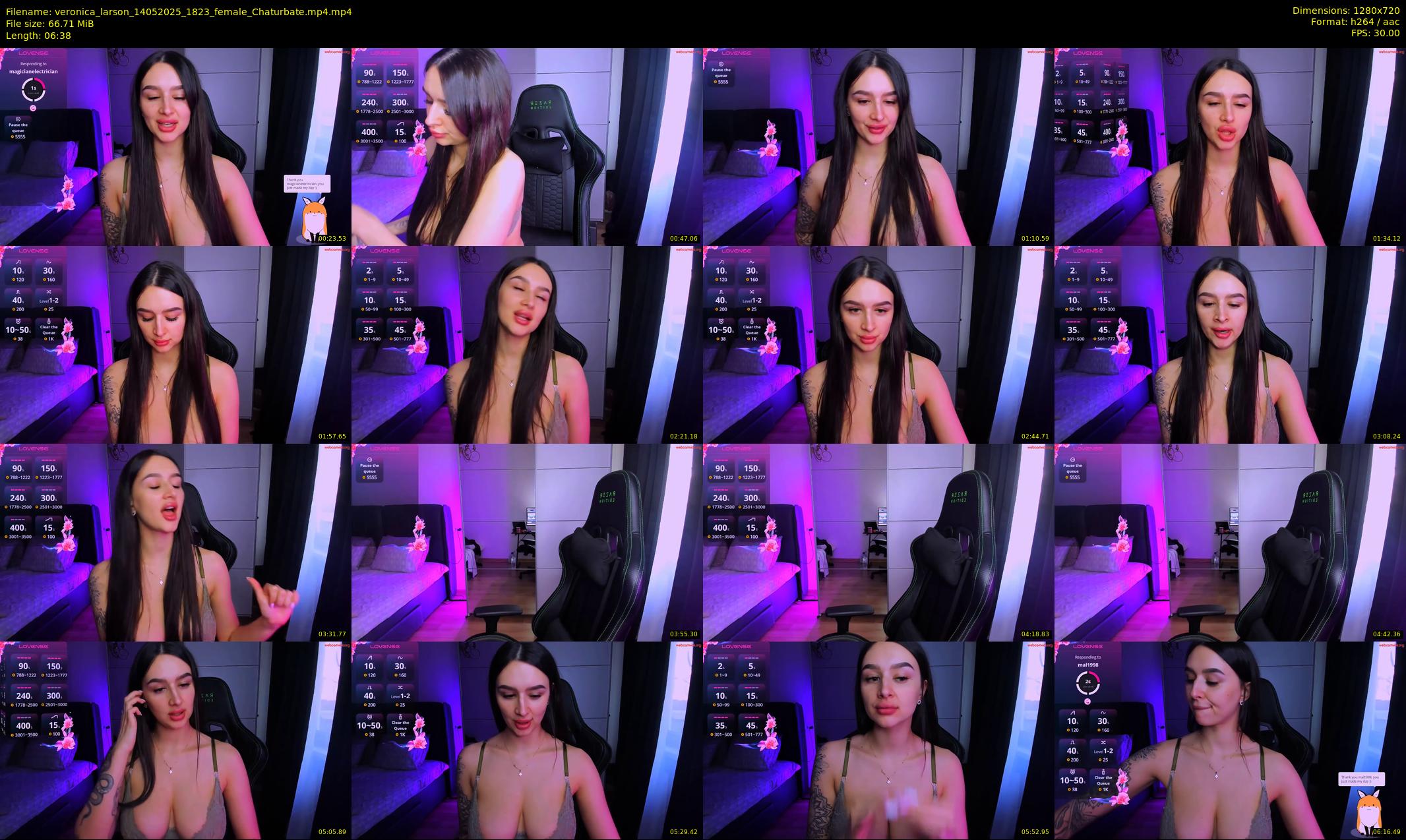 veronica_larson — 7 minute Chaturbate female cam show recording, 720p, May 14, 2025