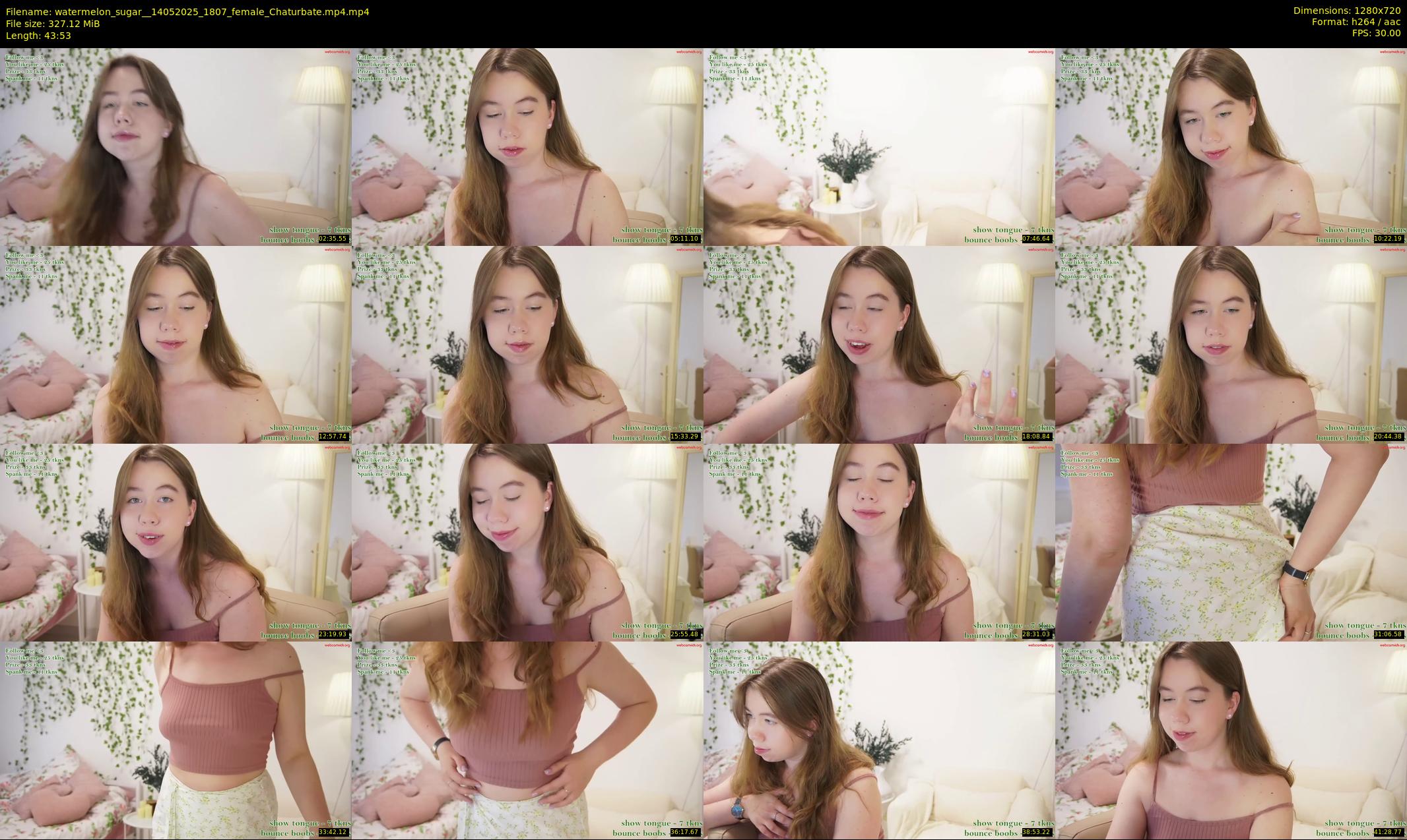 watermelon_sugar_ — 44 minute Chaturbate female cam show recording, 720p, May 14, 2025