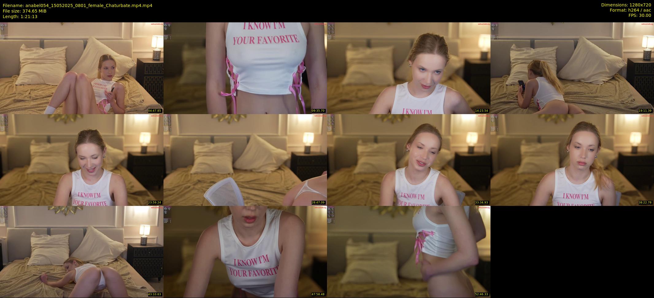 anabel054 — 82 minute Chaturbate female cam show recording, 720p, May 15, 2025