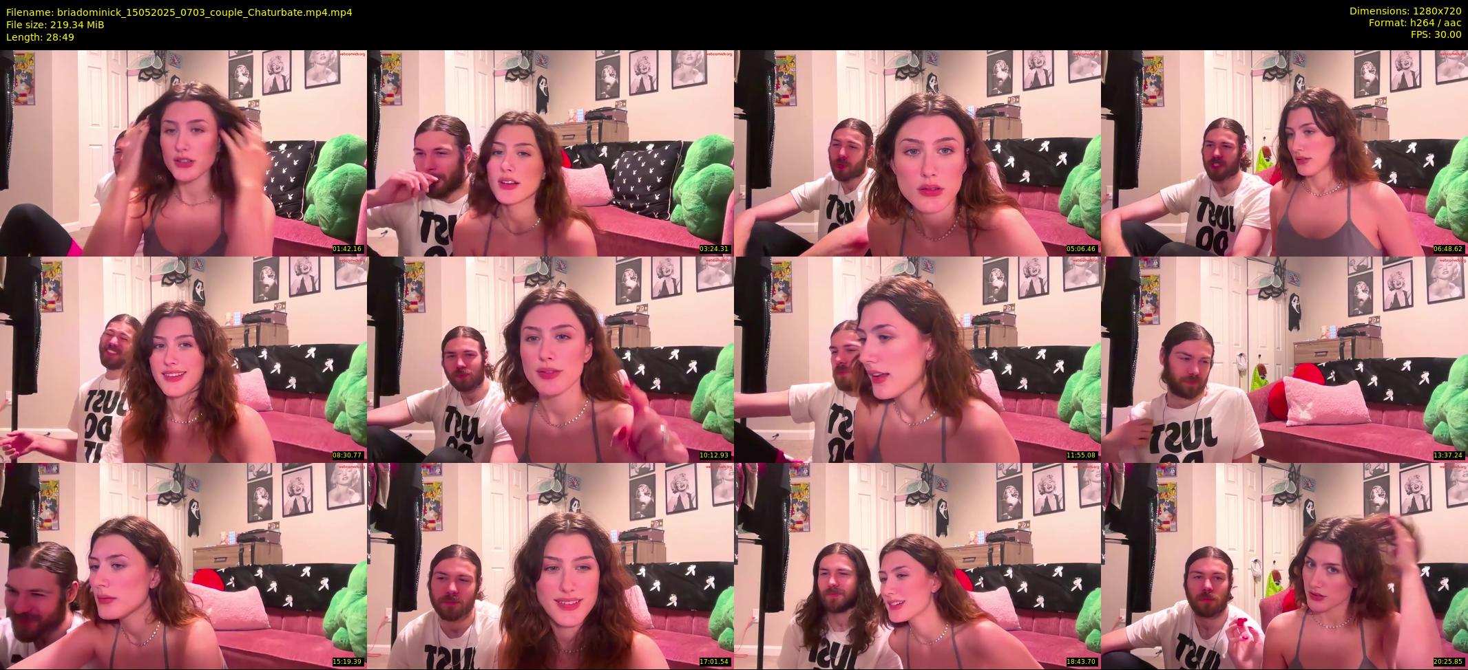 briadominick — 29 minute Chaturbate couple cam show recording, 720p, May 15, 2025