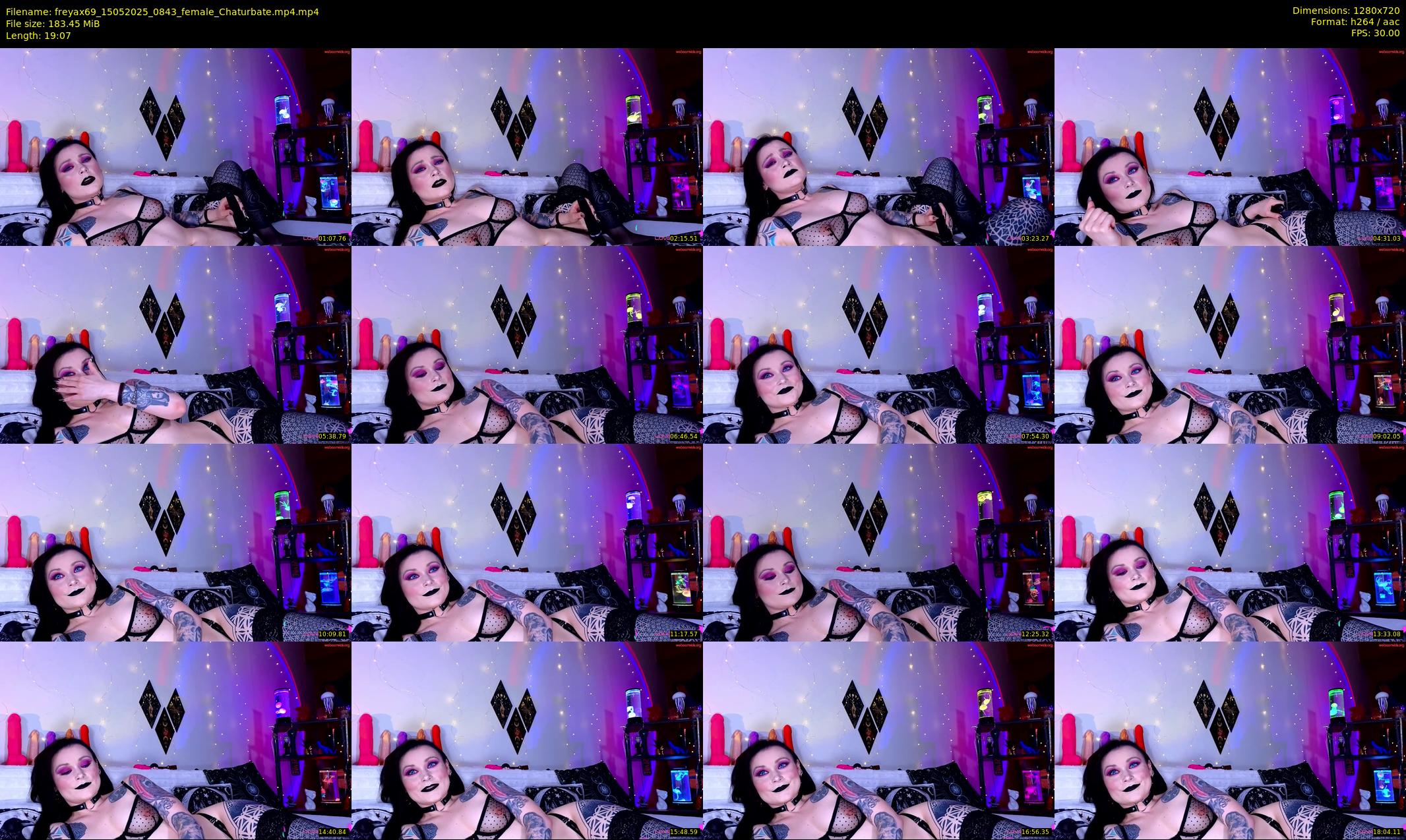 freyax69 — 20 minute Chaturbate female cam show recording, 720p, May 15, 2025