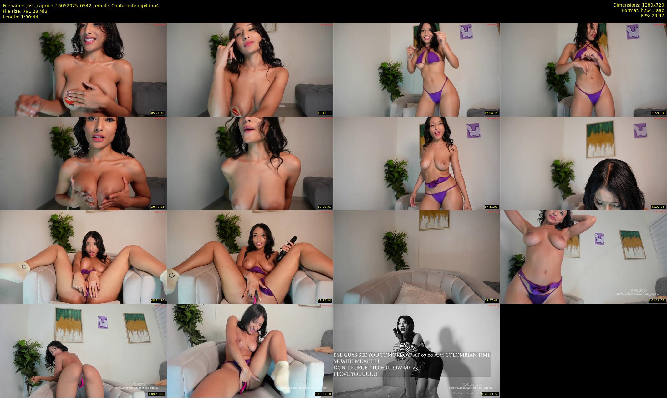 joss_caprice — 91 minute Chaturbate female cam show recording, 720p, May 16, 2025