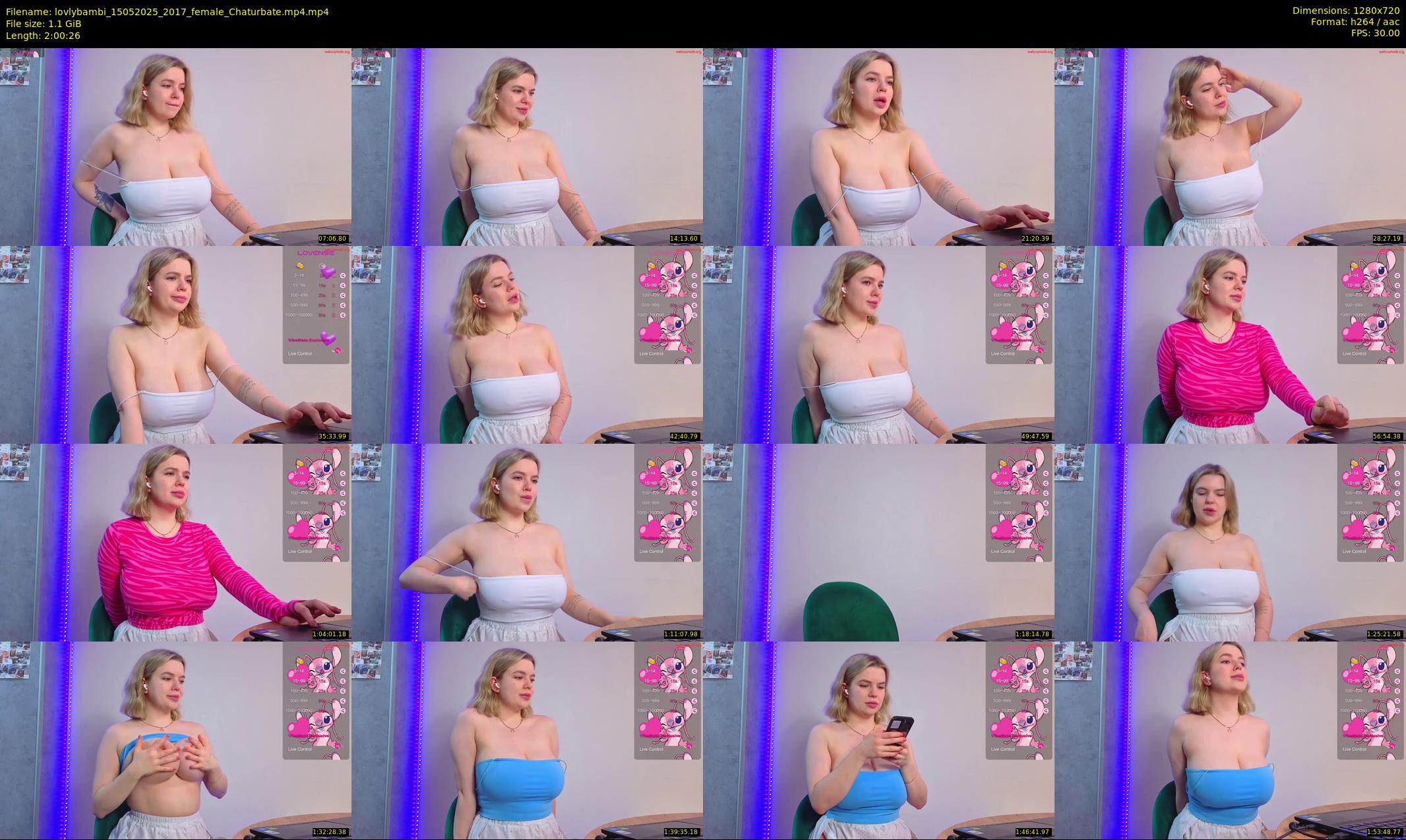 lovlybambi — 121 minute Chaturbate female cam show recording, 720p, May 15, 2025