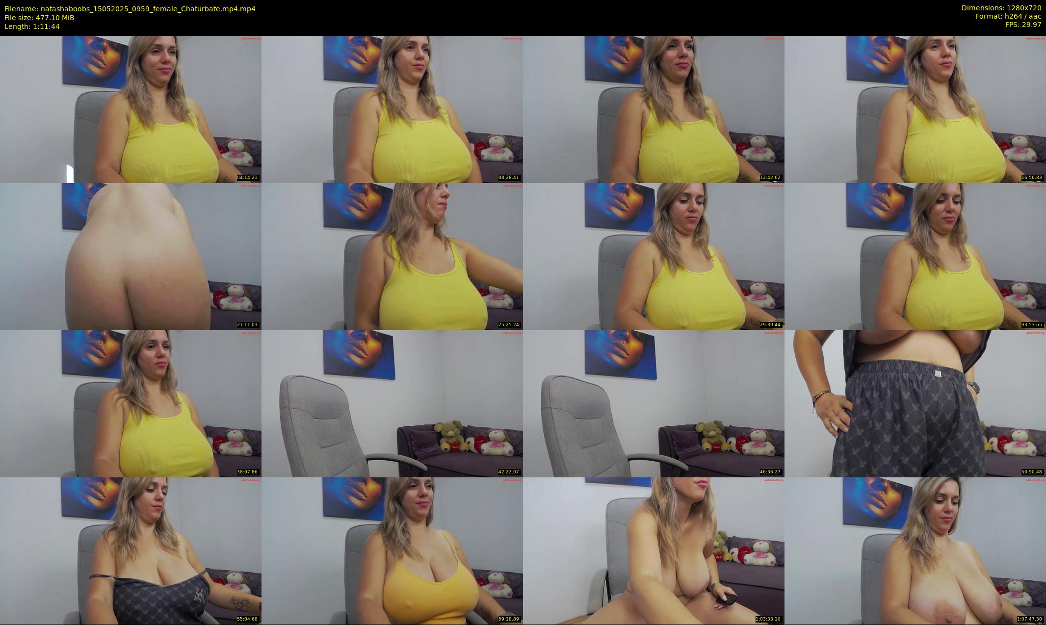 natashaboobs — 72 minute Chaturbate female cam show recording, 720p, May 15, 2025