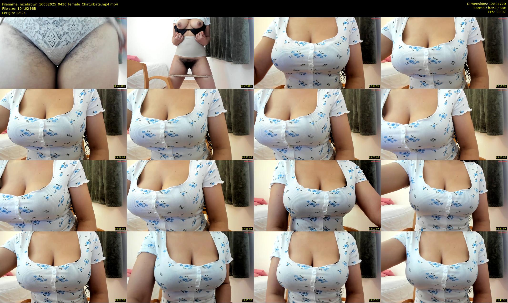 nicebrown — 13 minute Chaturbate female cam show recording, 720p, May 16, 2025