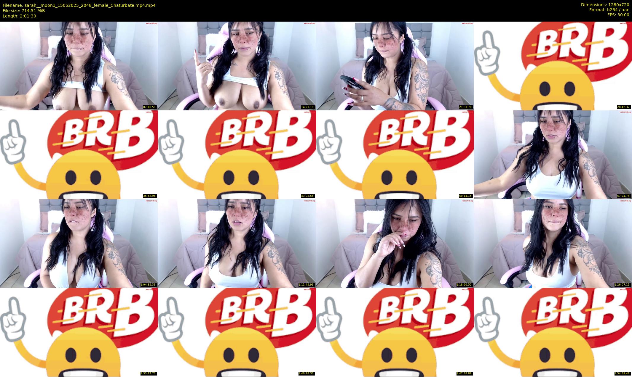 sarah__moon1 — 122 minute Chaturbate female cam show recording, 720p, May 15, 2025