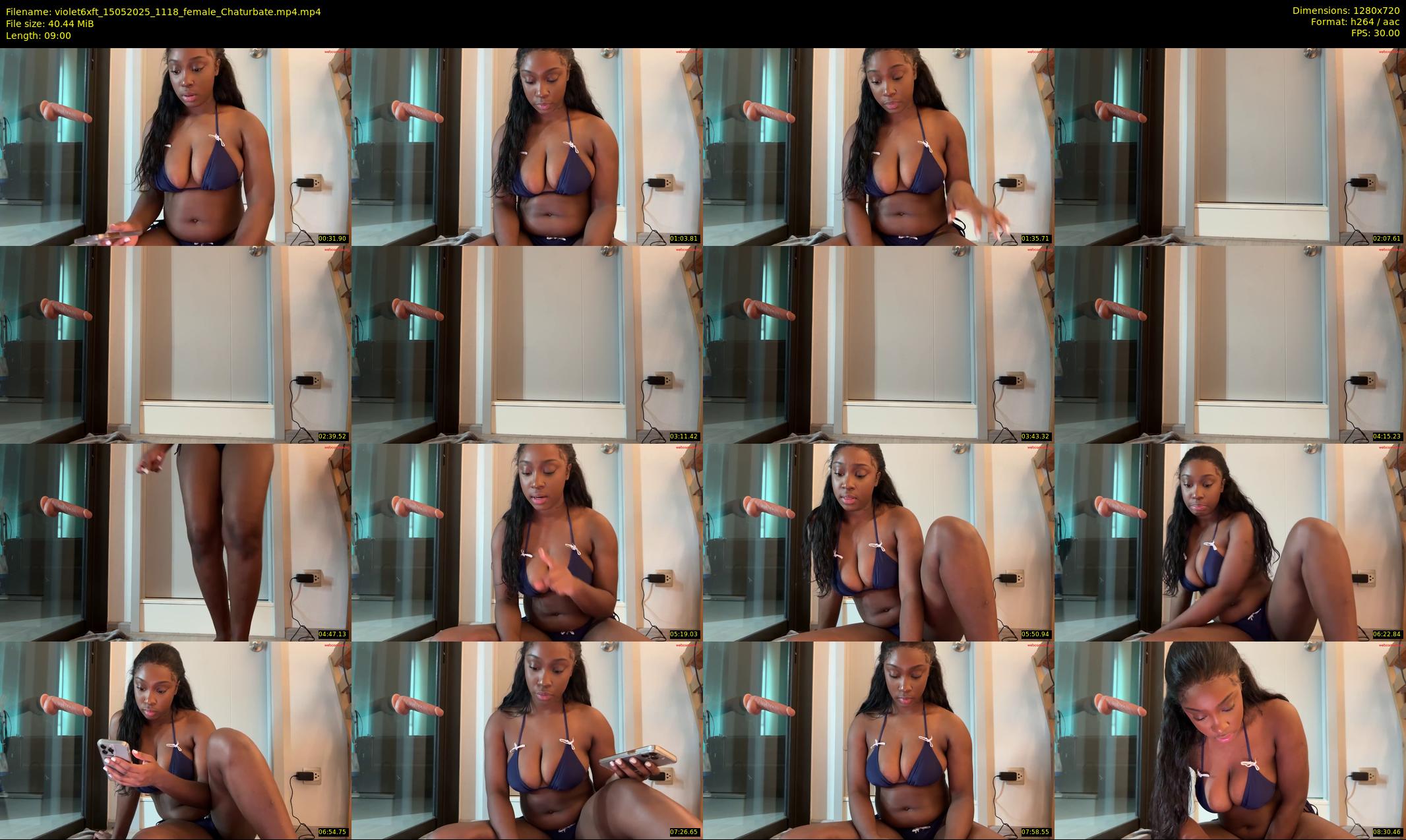 violet6xft — 9 minute Chaturbate female cam show recording, 720p, May 15, 2025
