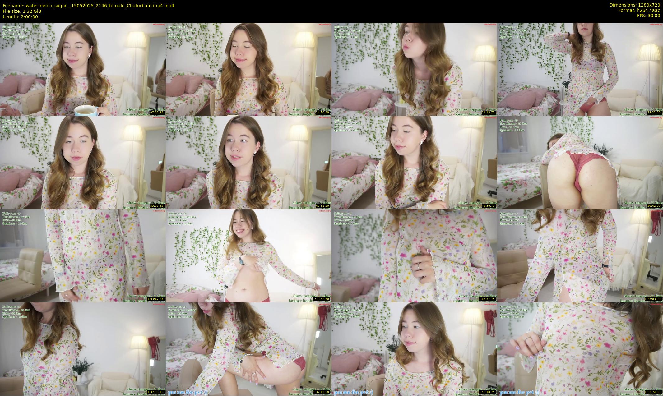 watermelon_sugar_ — 120 minute Chaturbate female cam show recording, 720p, May 15, 2025
