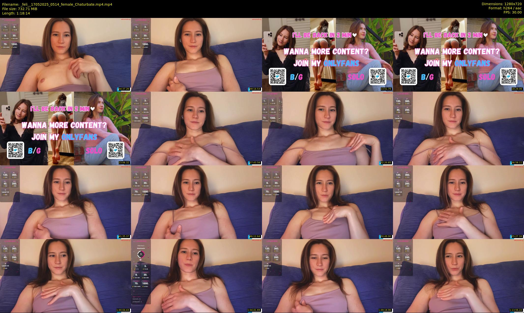 _feli_ — 79 minute Chaturbate female cam show recording, 720p, May 17, 2025