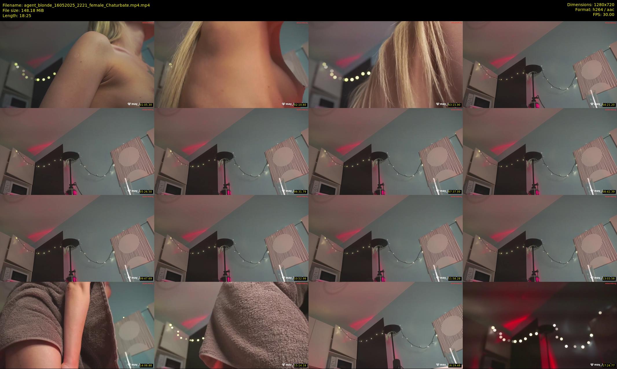 agent_blonde — 19 minute Chaturbate female cam show recording, 720p, May 16, 2025