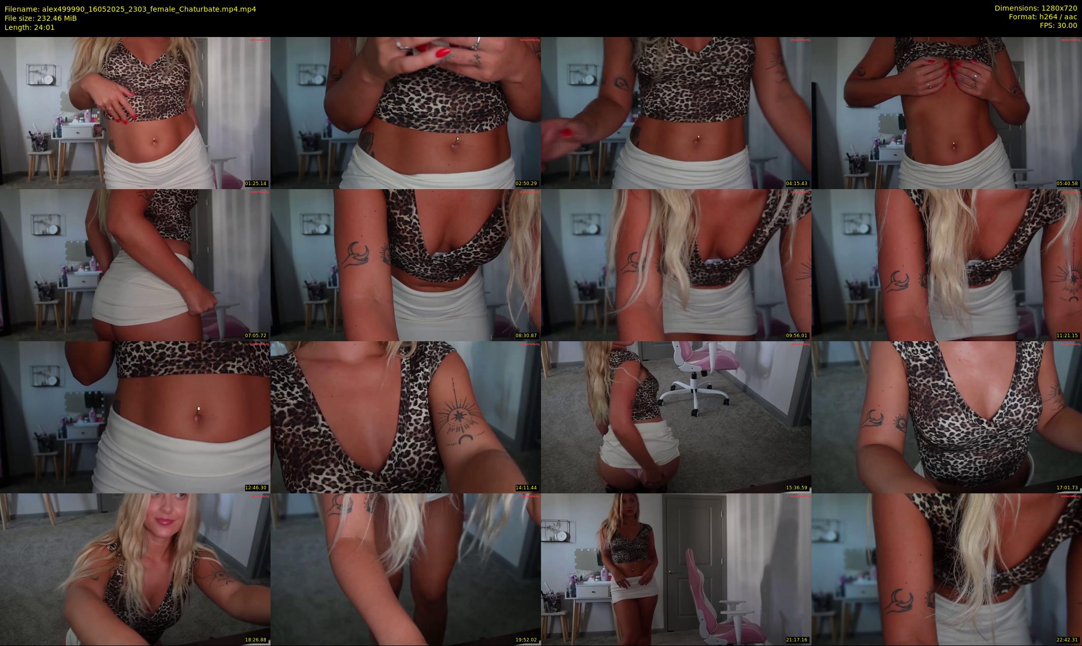 alex499990 — 25 minute Chaturbate female cam show recording, 720p, May 16, 2025