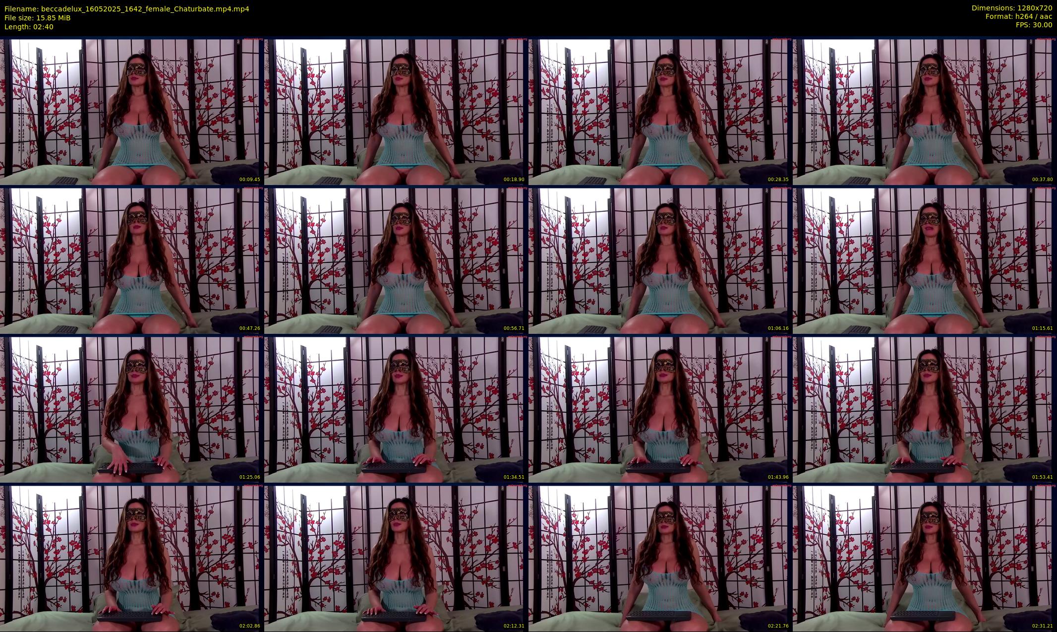 beccadelux — 3 minute Chaturbate female cam show recording, 720p, May 16, 2025