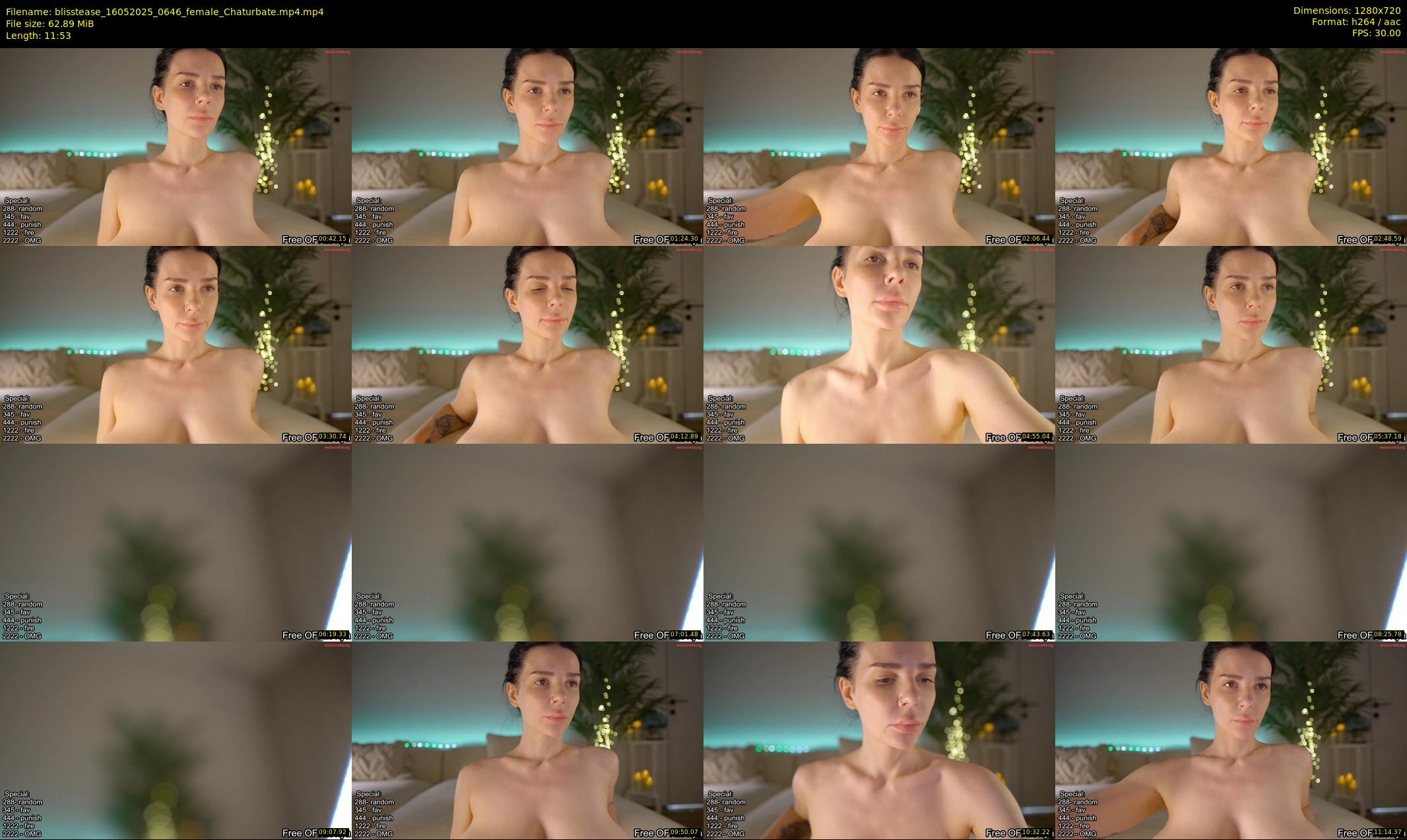 blisstease — 12 minute Chaturbate female cam show recording, 720p, May 16, 2025