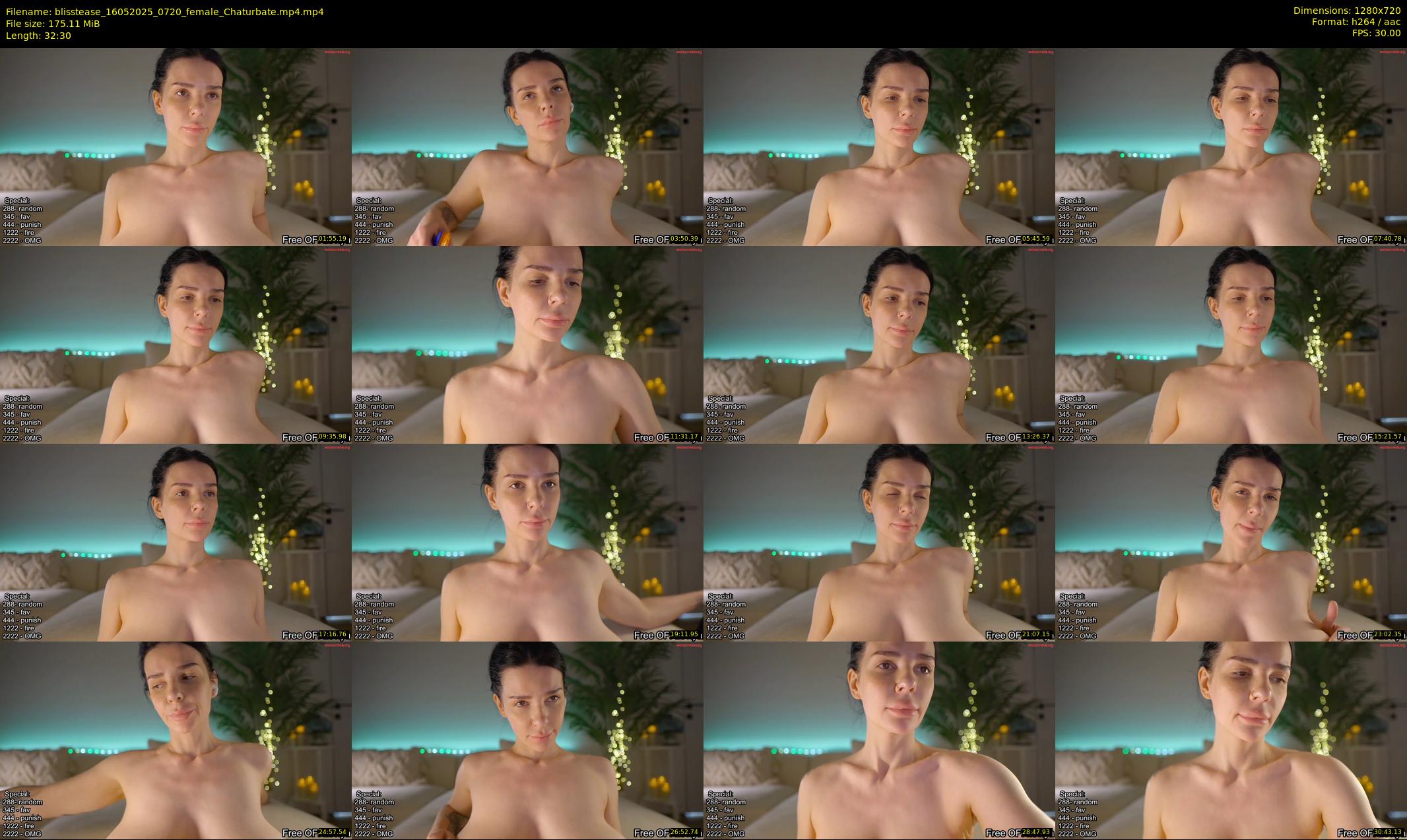blisstease — 33 minute Chaturbate female cam show recording, 720p, May 16, 2025