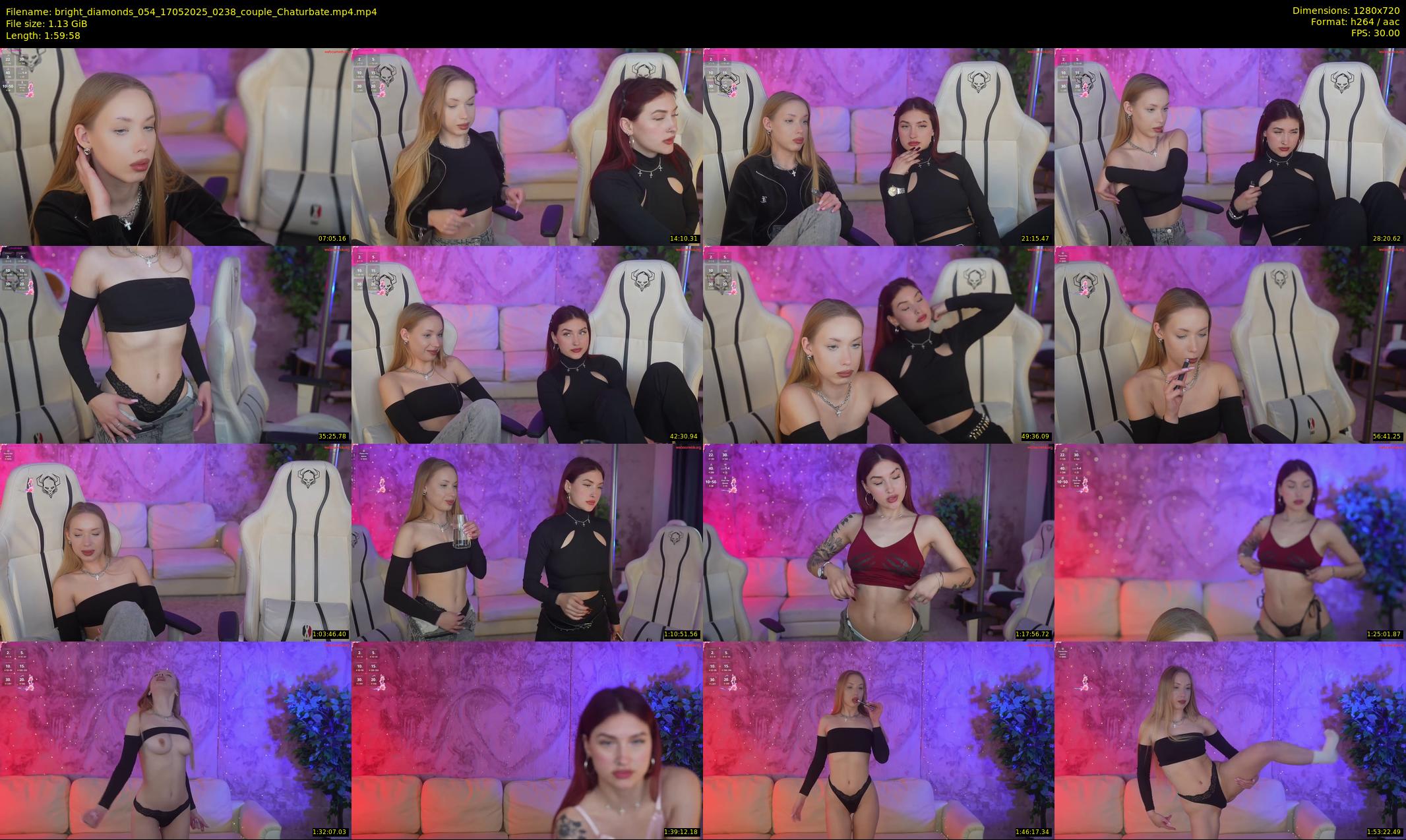 bright_diamonds_054 — 120 minute Chaturbate couple cam show recording, 720p, May 17, 2025