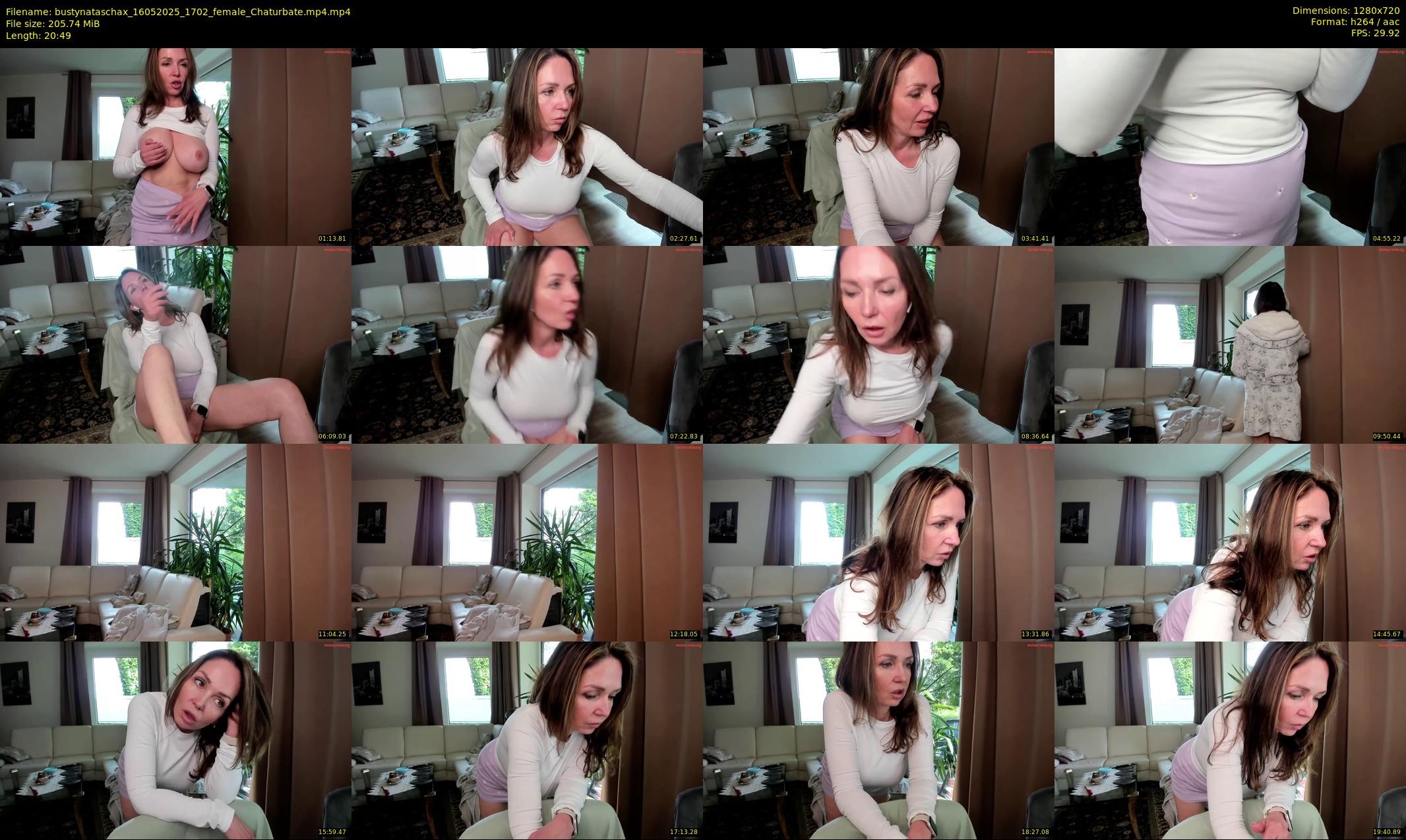bustynataschax — 21 minute Chaturbate female cam show recording, 720p, May 16, 2025