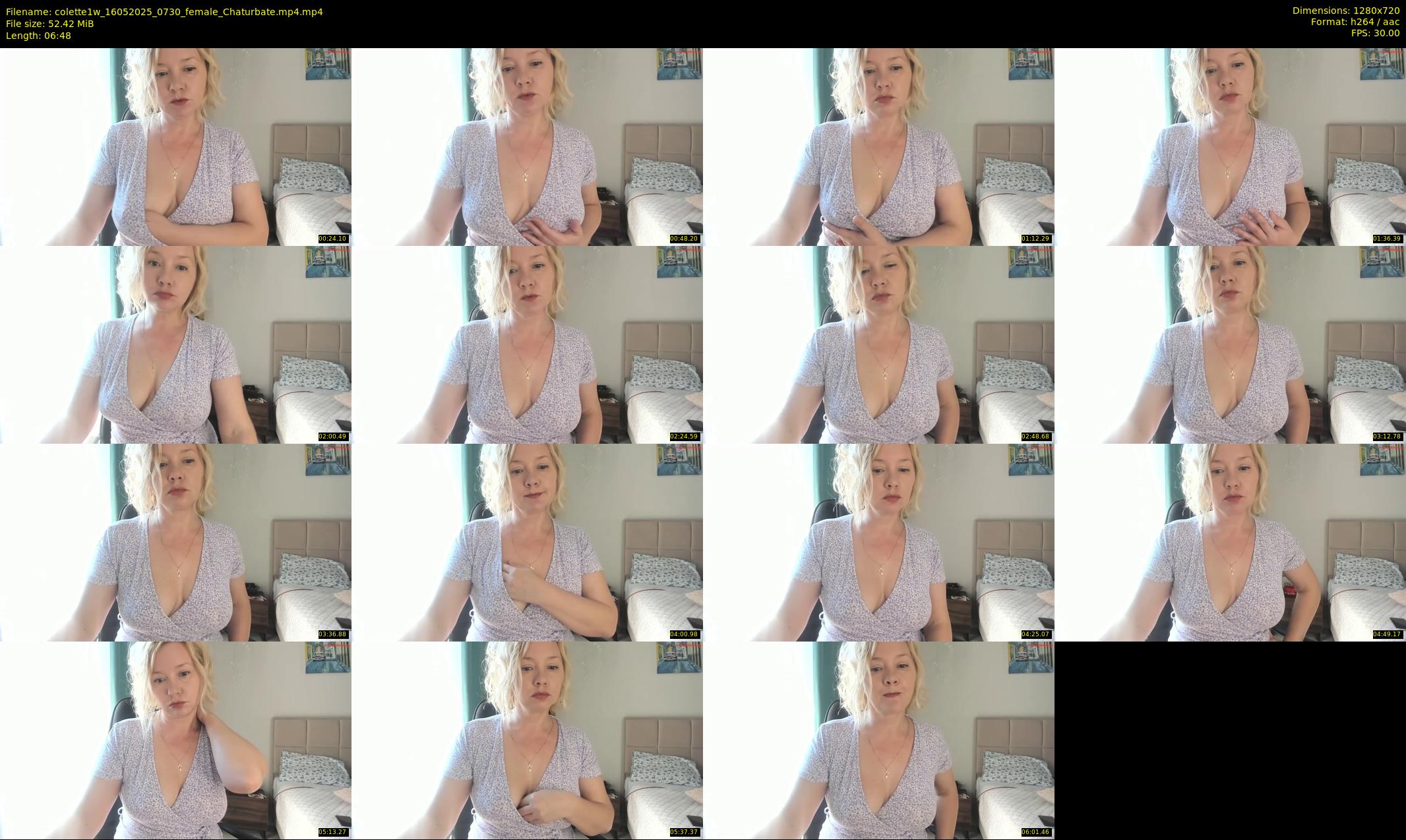 colette1w — 7 minute Chaturbate female cam show recording, 720p, May 16, 2025