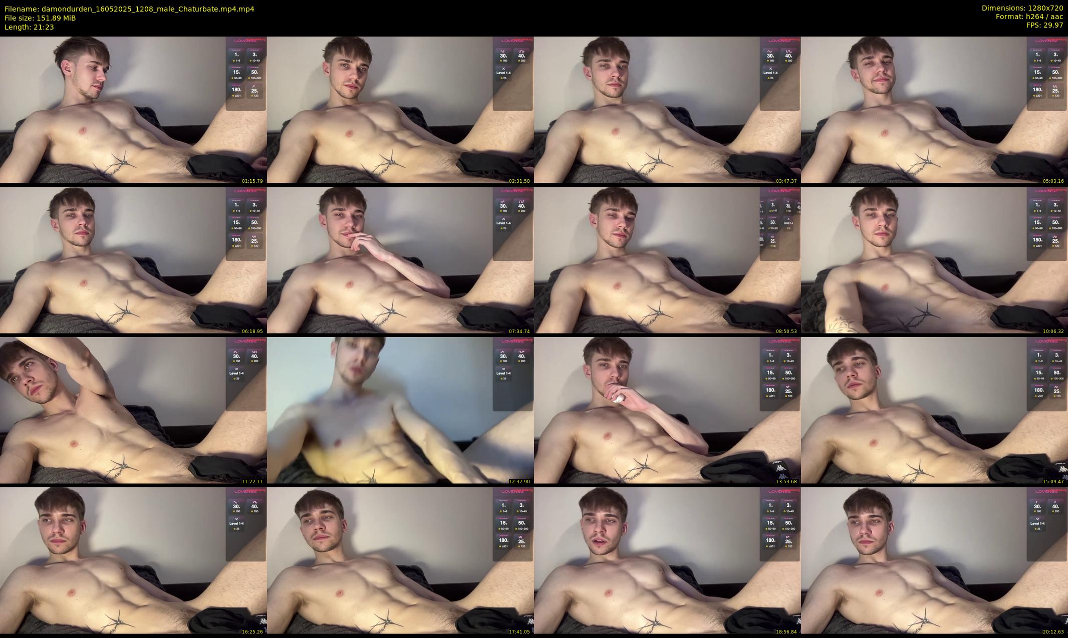 damondurden — 22 minute Chaturbate male cam show recording, 720p, May 16, 2025
