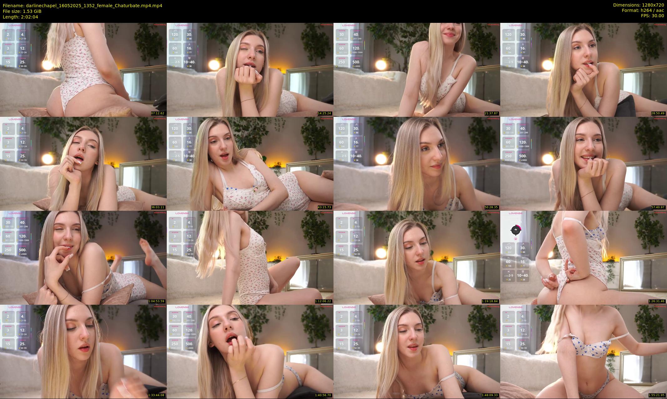 darlinechapel — 123 minute Chaturbate female cam show recording, 720p, May 16, 2025