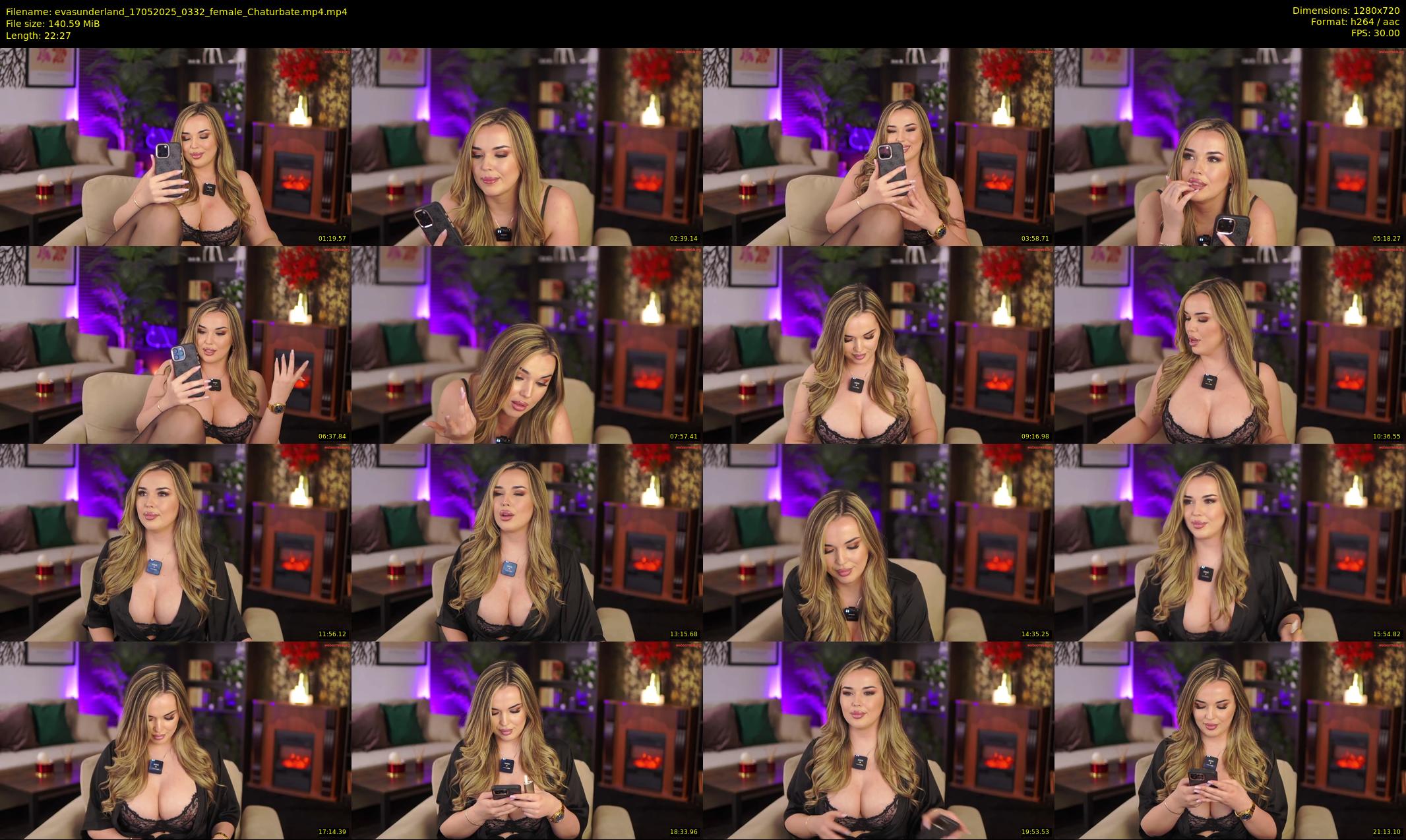 evasunderland — 23 minute Chaturbate female cam show recording, 720p, May 17, 2025