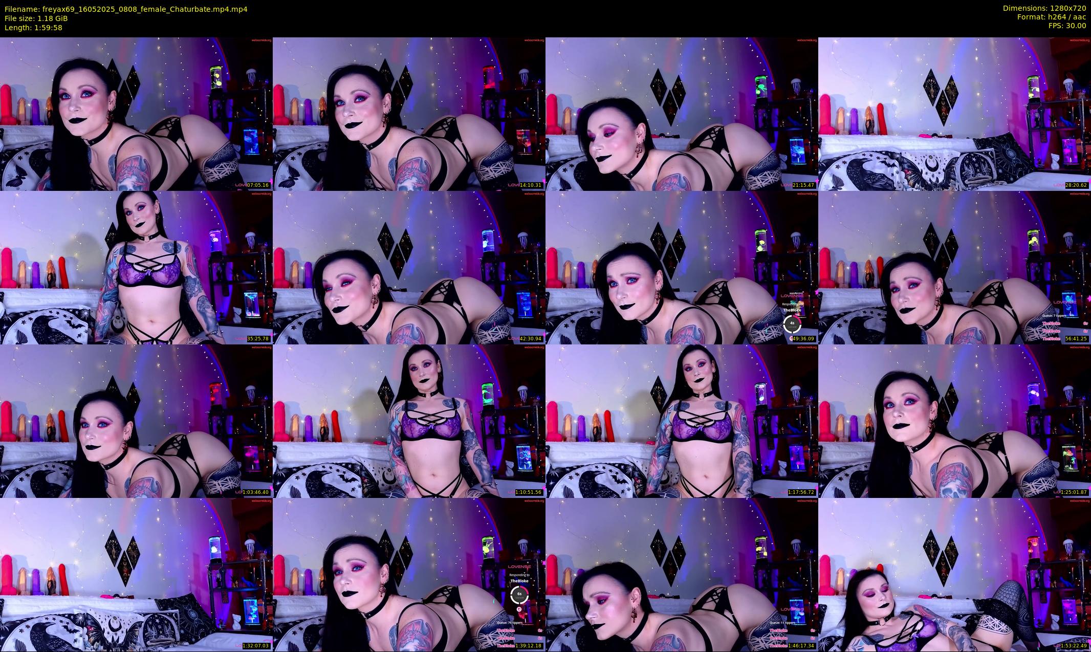 freyax69 — 120 minute Chaturbate female cam show recording, 720p, May 16, 2025