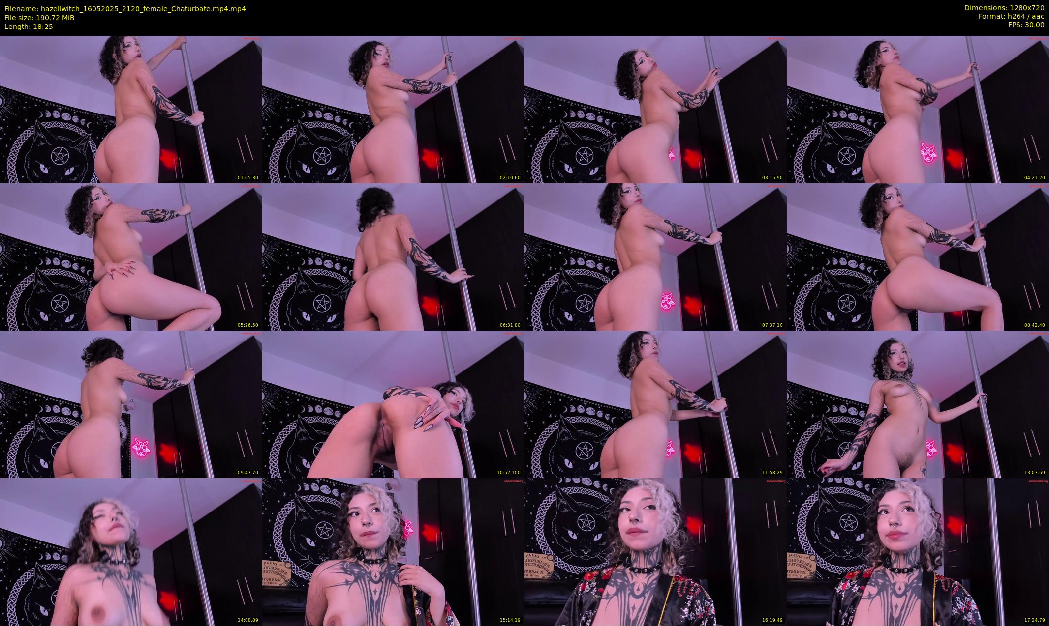 hazellwitch — 19 minute Chaturbate female cam show recording, 720p, May 16, 2025