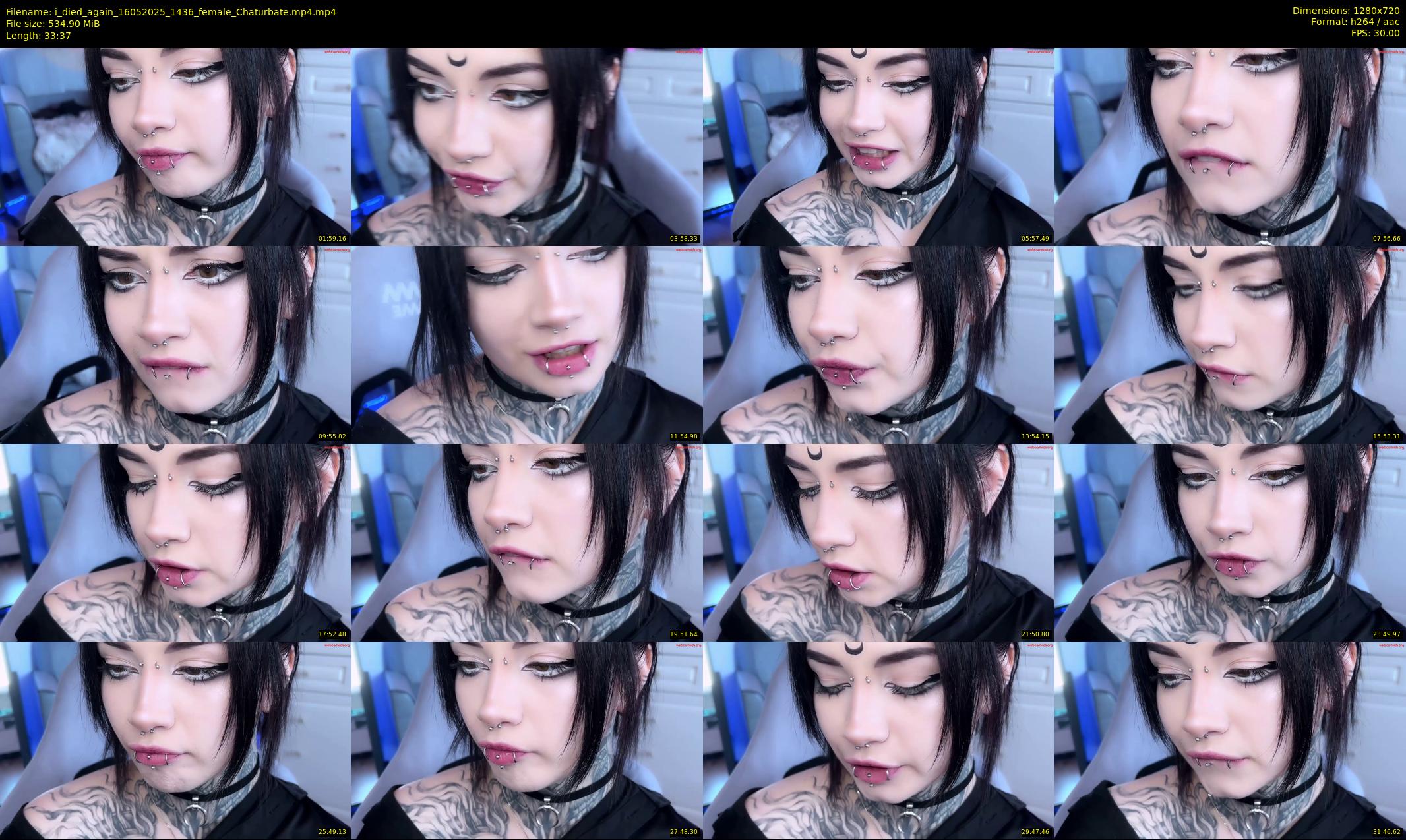 i_died_again — 34 minute Chaturbate female cam show recording, 720p, May 16, 2025