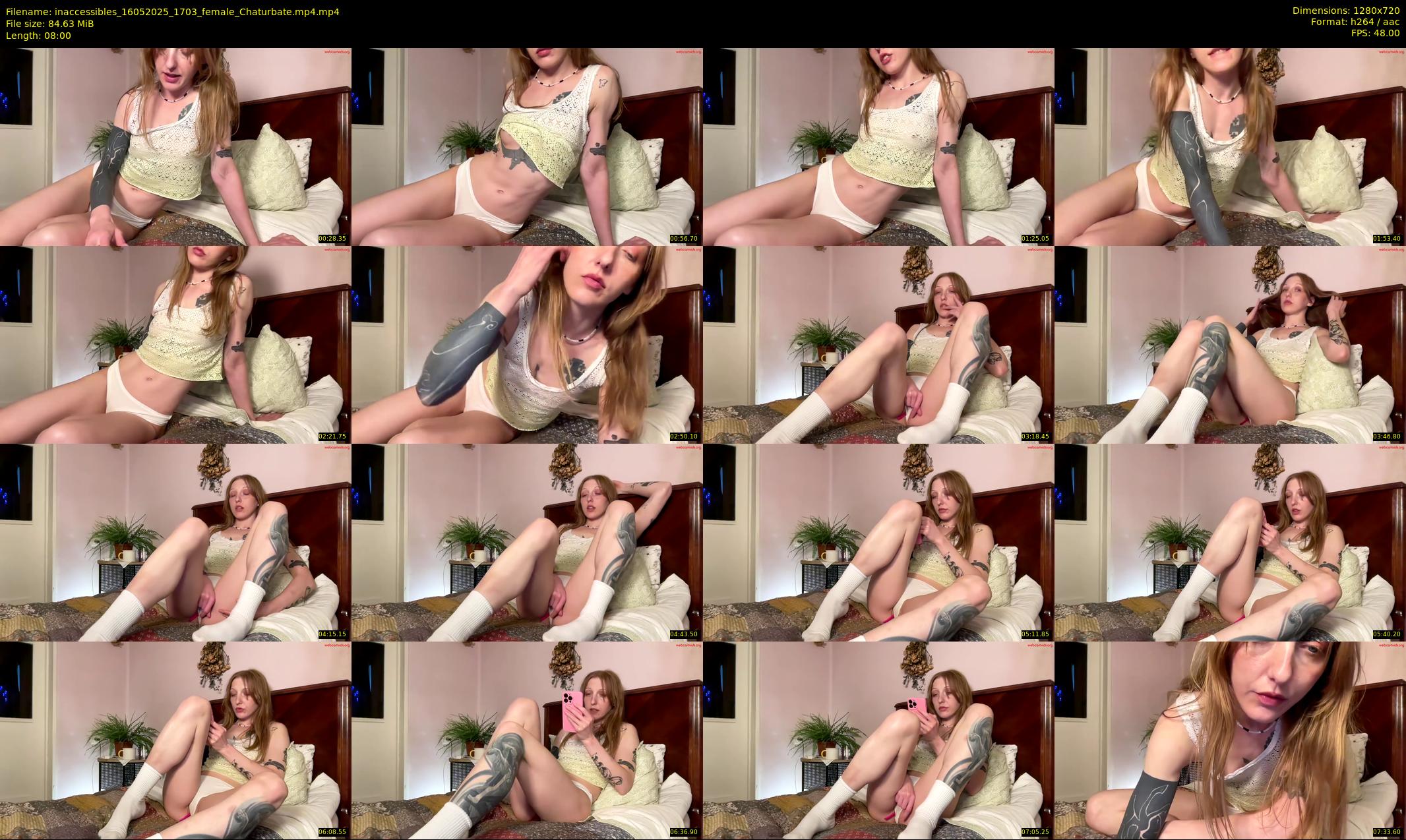 inaccessibles — 8 minute Chaturbate female cam show recording, 720p, May 16, 2025