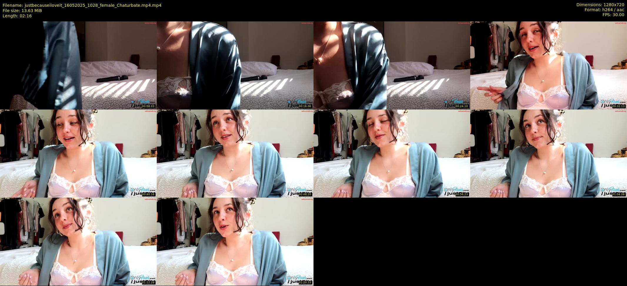 justbecauseiloveit — 3 minute Chaturbate female cam show recording, 720p, May 16, 2025