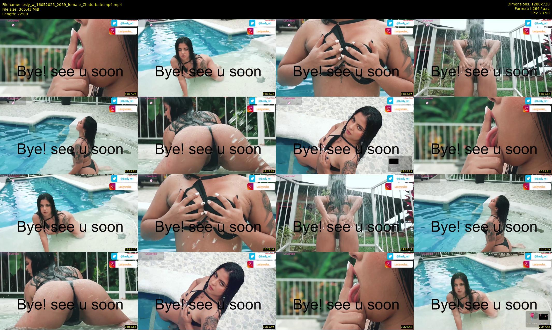 lesly_w — 22 minute Chaturbate female cam show recording, 720p, May 16, 2025