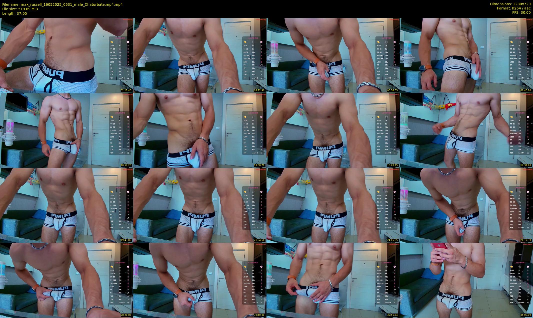 max_russell — 38 minute Chaturbate male cam show recording, 720p, May 16, 2025