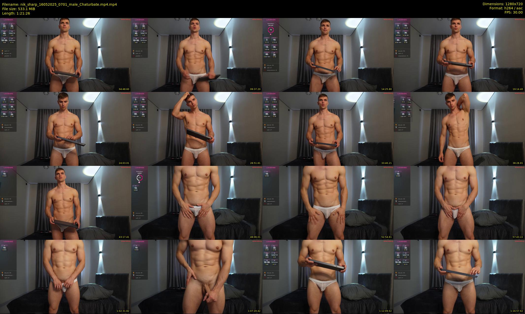 nik_sharp — 82 minute Chaturbate male cam show recording, 720p, May 16, 2025