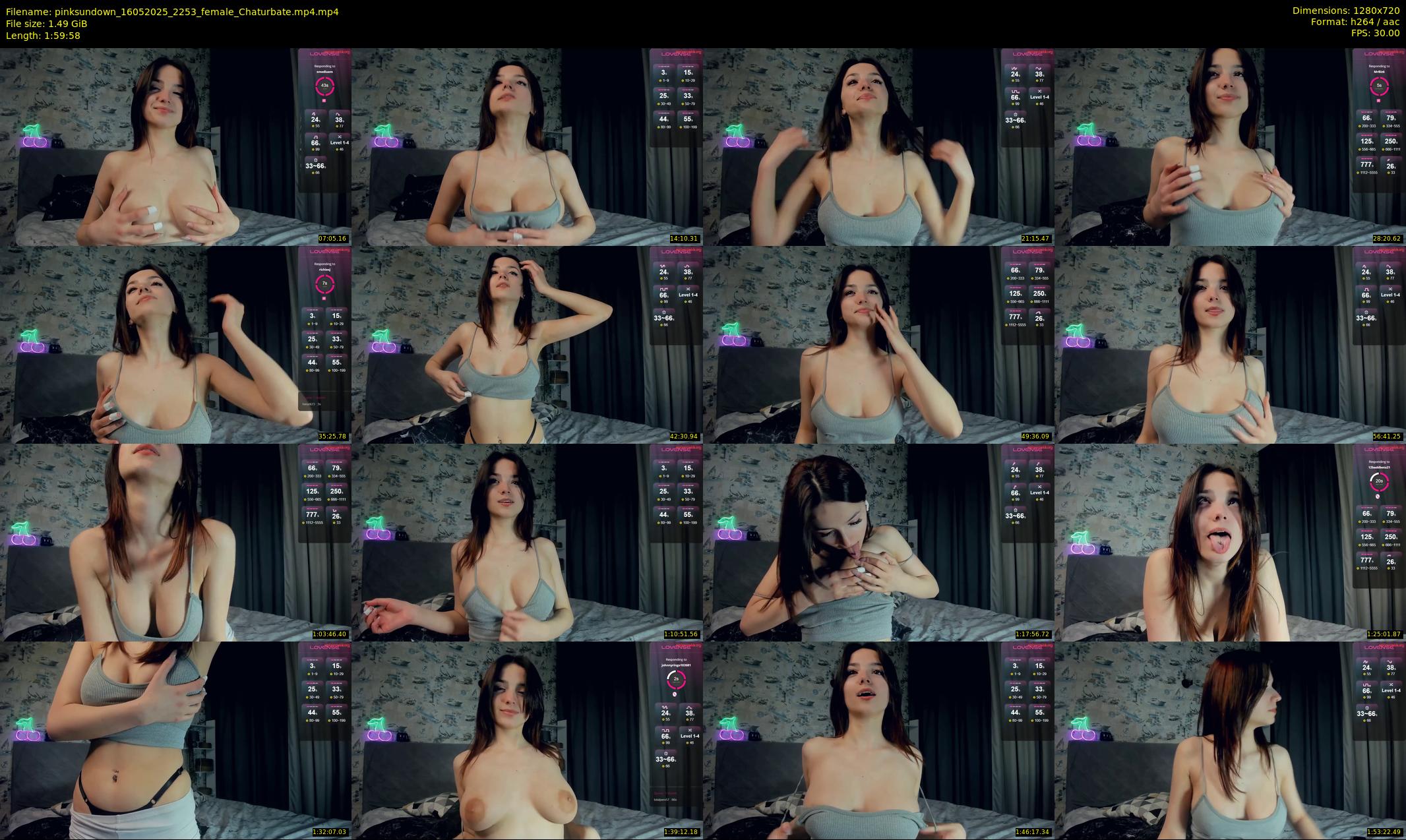 pinksundown — 120 minute Chaturbate female cam show recording, 720p, May 16, 2025
