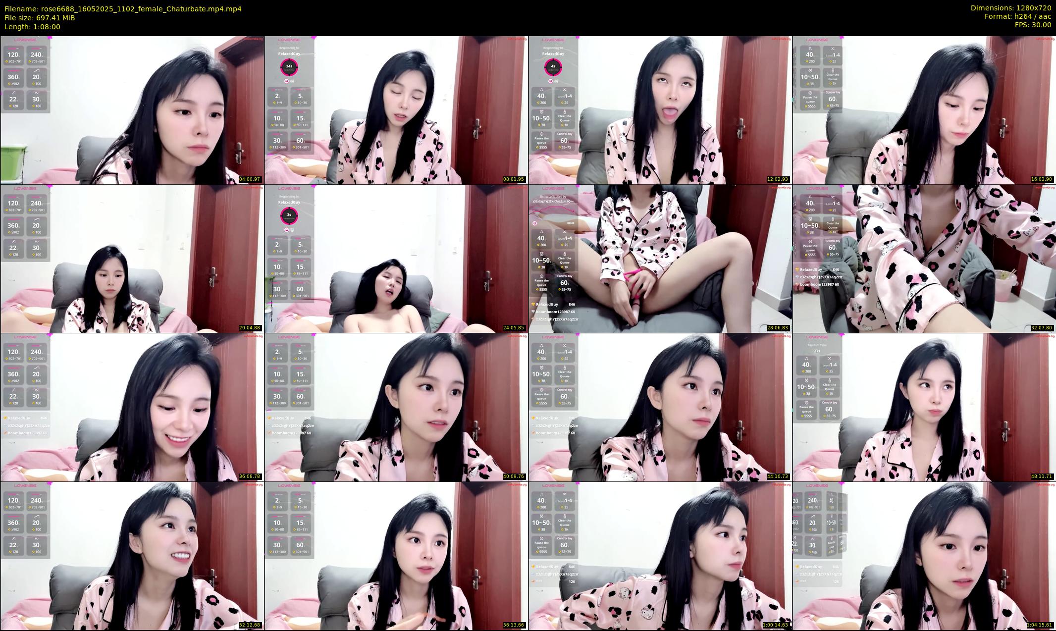 rose6688 — 68 minute Chaturbate female cam show recording, 720p, May 16, 2025
