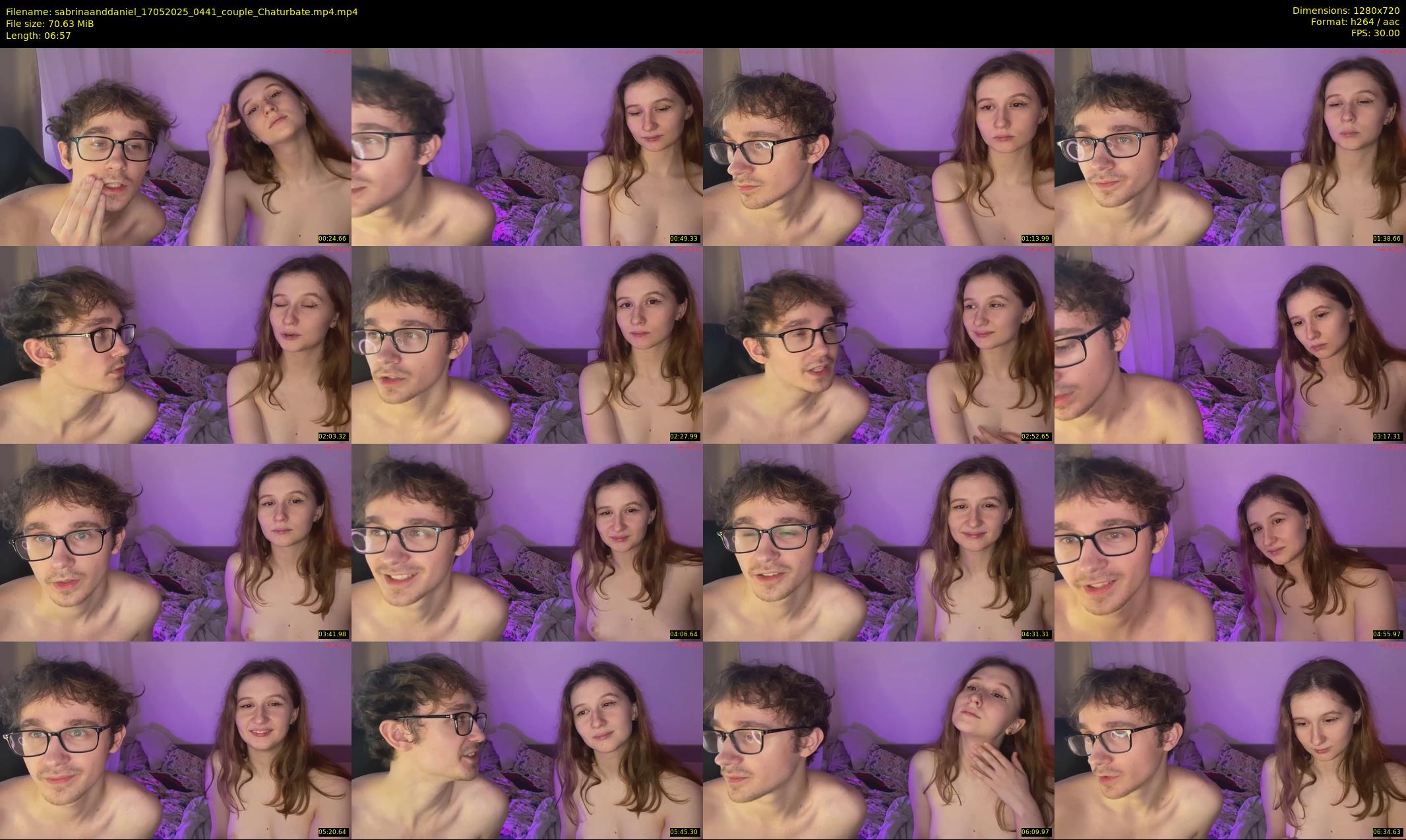 sabrinaanddaniel — 7 minute Chaturbate couple cam show recording, 720p, May 17, 2025