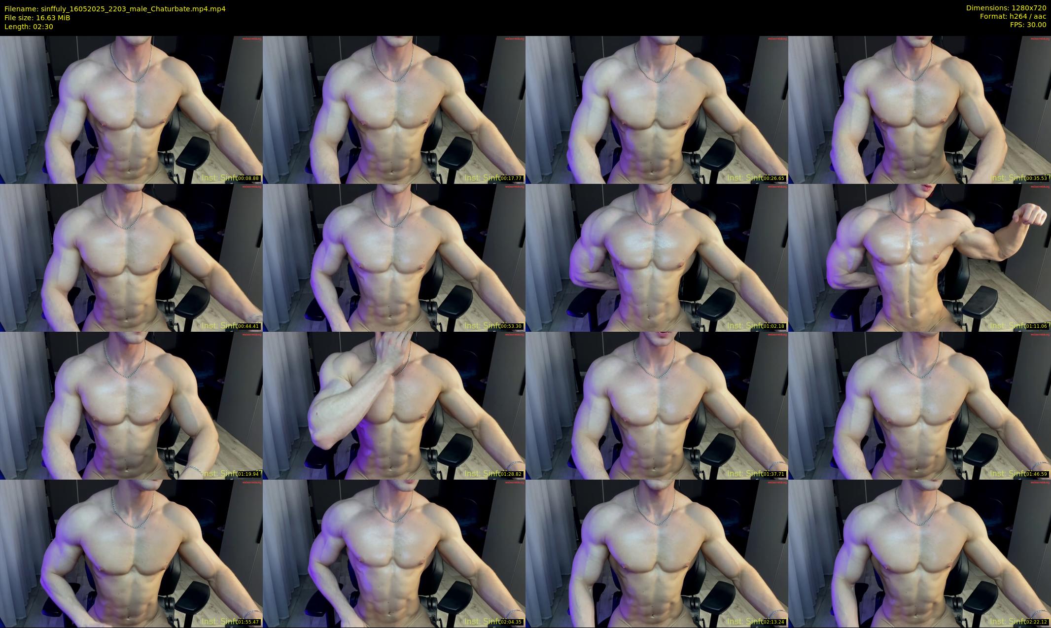 sinffuly — 3 minute Chaturbate male cam show recording, 720p, May 16, 2025