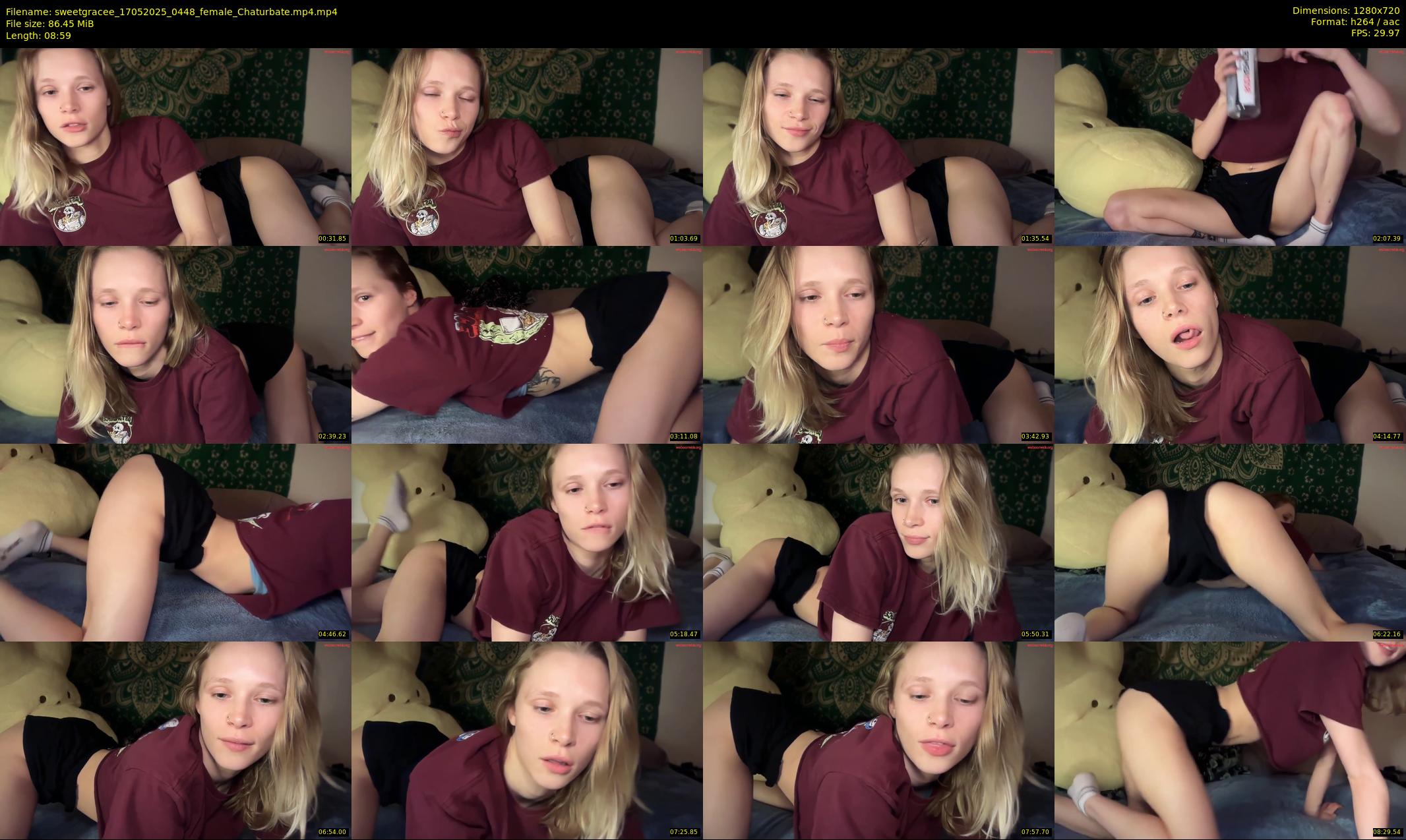 sweetgracee — 9 minute Chaturbate female cam show recording, 720p, May 17, 2025