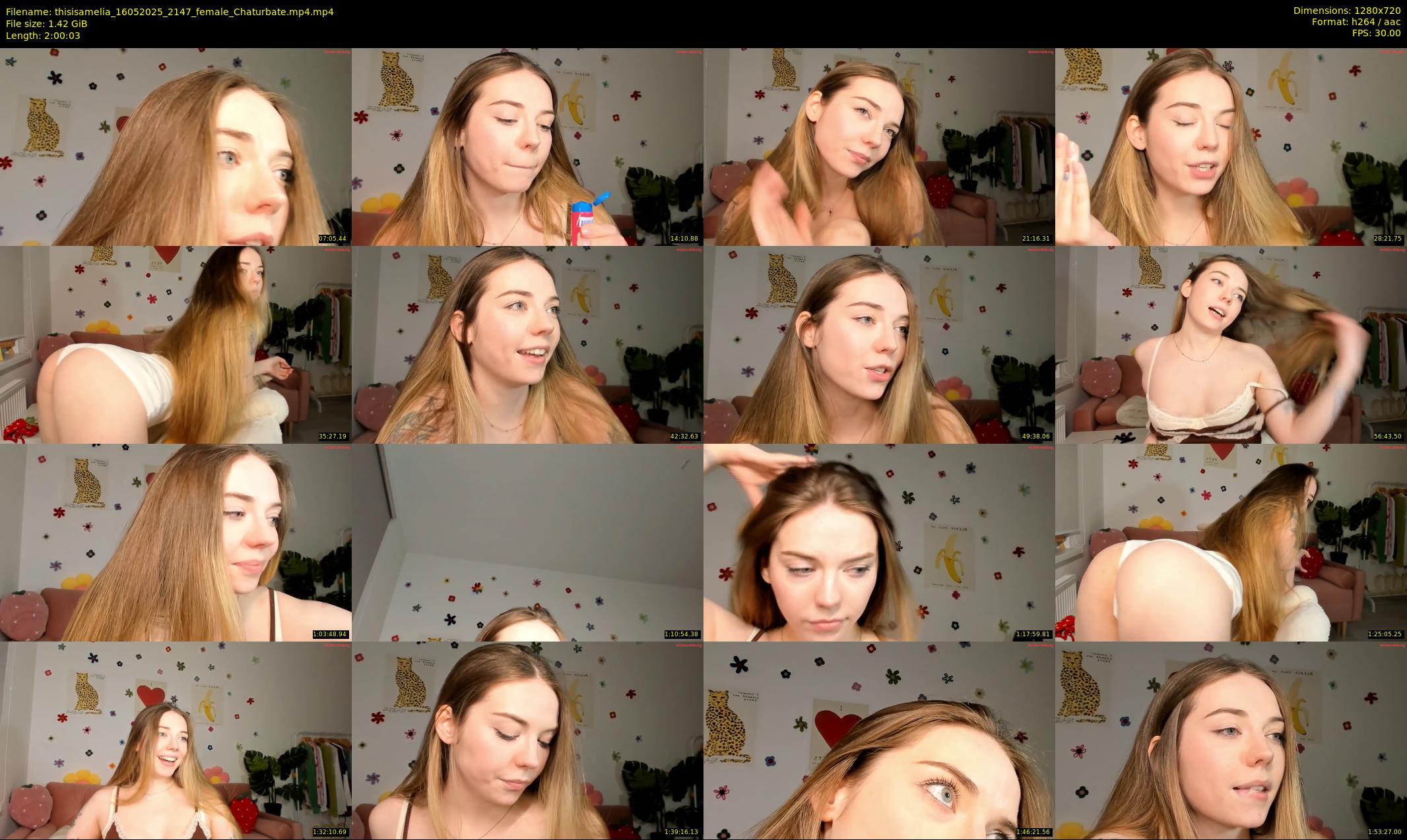 thisisamelia — 121 minute Chaturbate female cam show recording, 720p, May 16, 2025