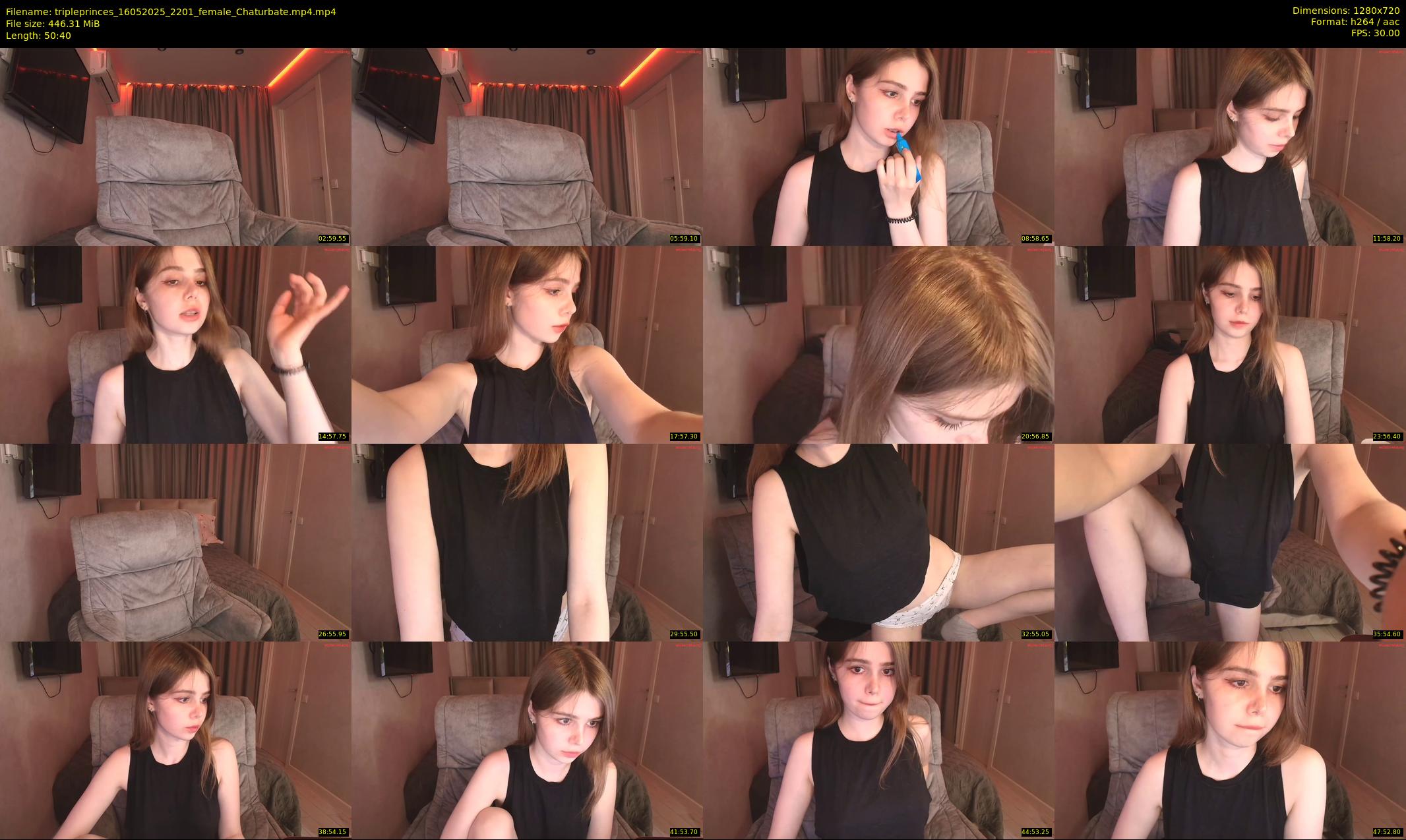tripleprinces — 51 minute Chaturbate female cam show recording, 720p, May 16, 2025
