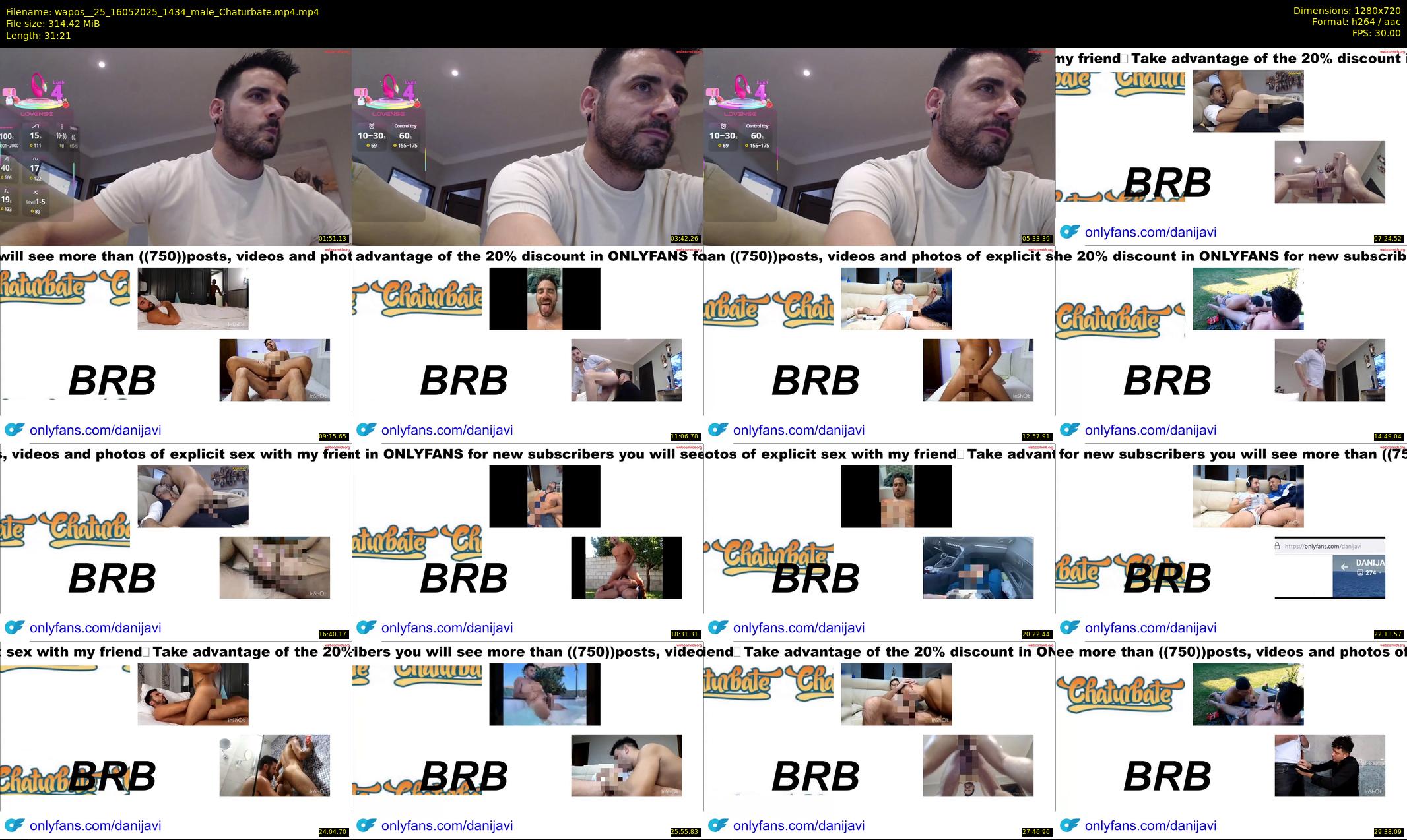 wapos__25 — 32 minute Chaturbate male cam show recording, 720p, May 16, 2025