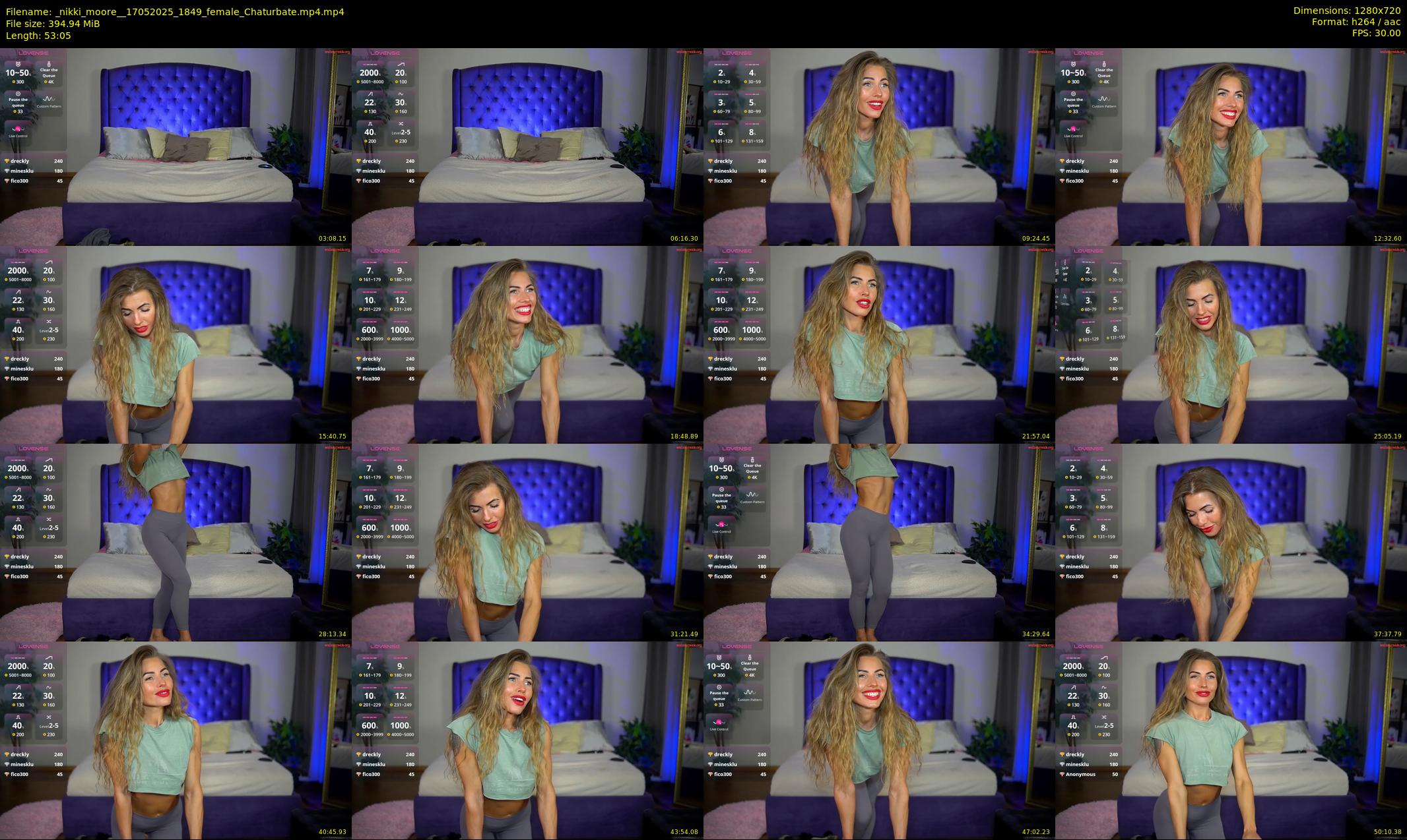 _nikki_moore_ — 54 minute Chaturbate female cam show recording, 720p, May 17, 2025