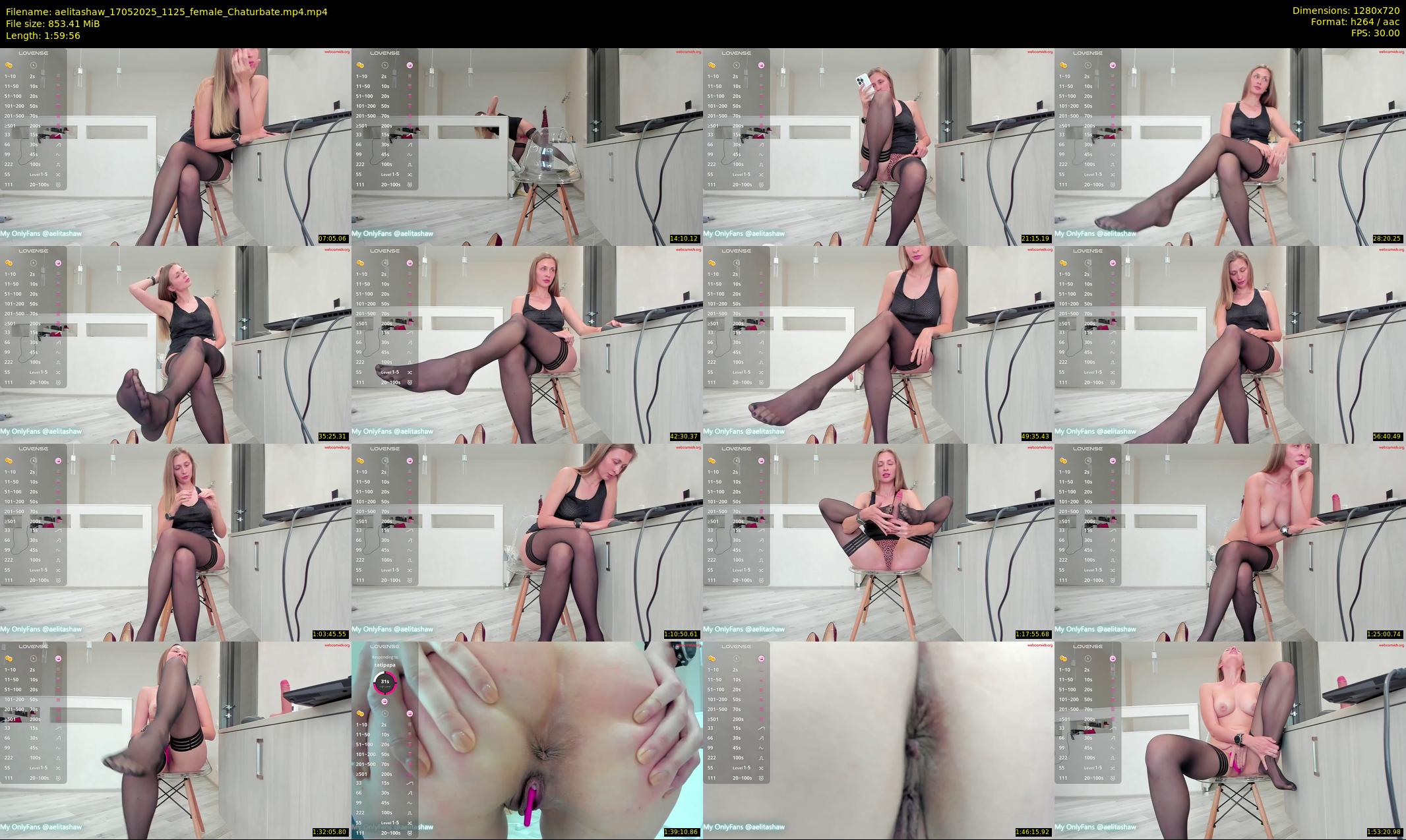 aelitashaw — 120 minute Chaturbate female cam show recording, 720p, May 17, 2025