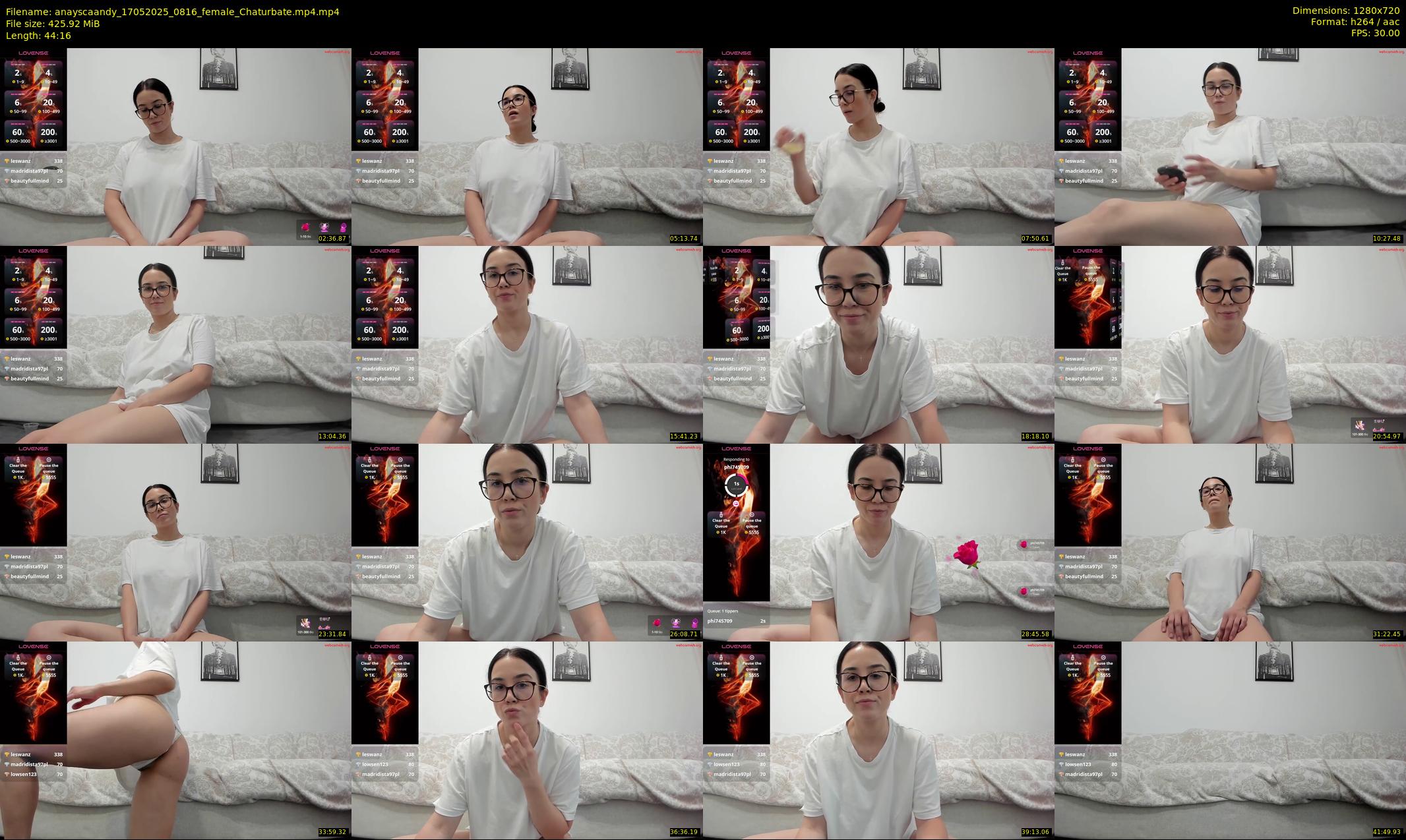 anayscaandy — 45 minute Chaturbate female cam show recording, 720p, May 17, 2025