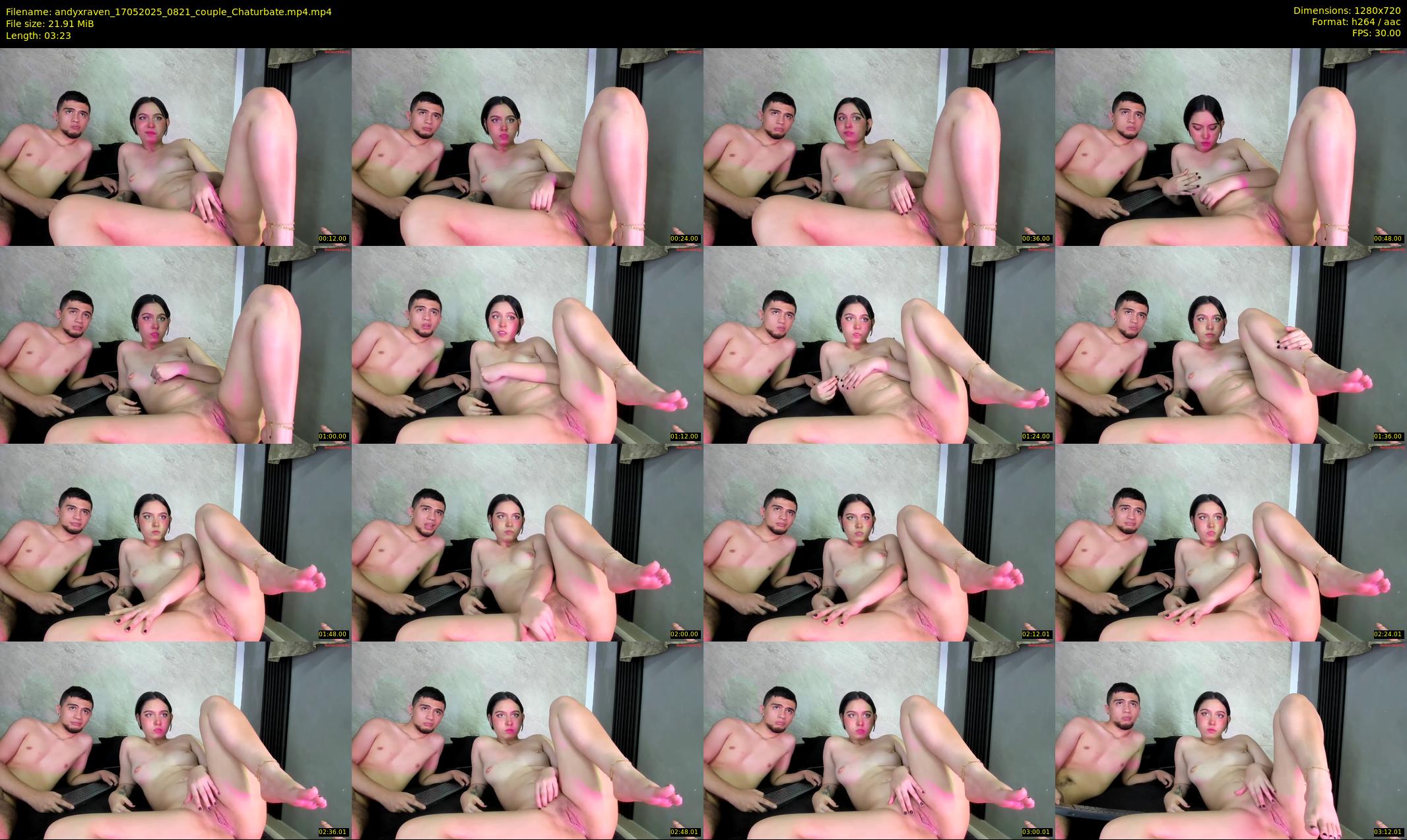andyxraven — 4 minute Chaturbate couple cam show recording, 720p, May 17, 2025