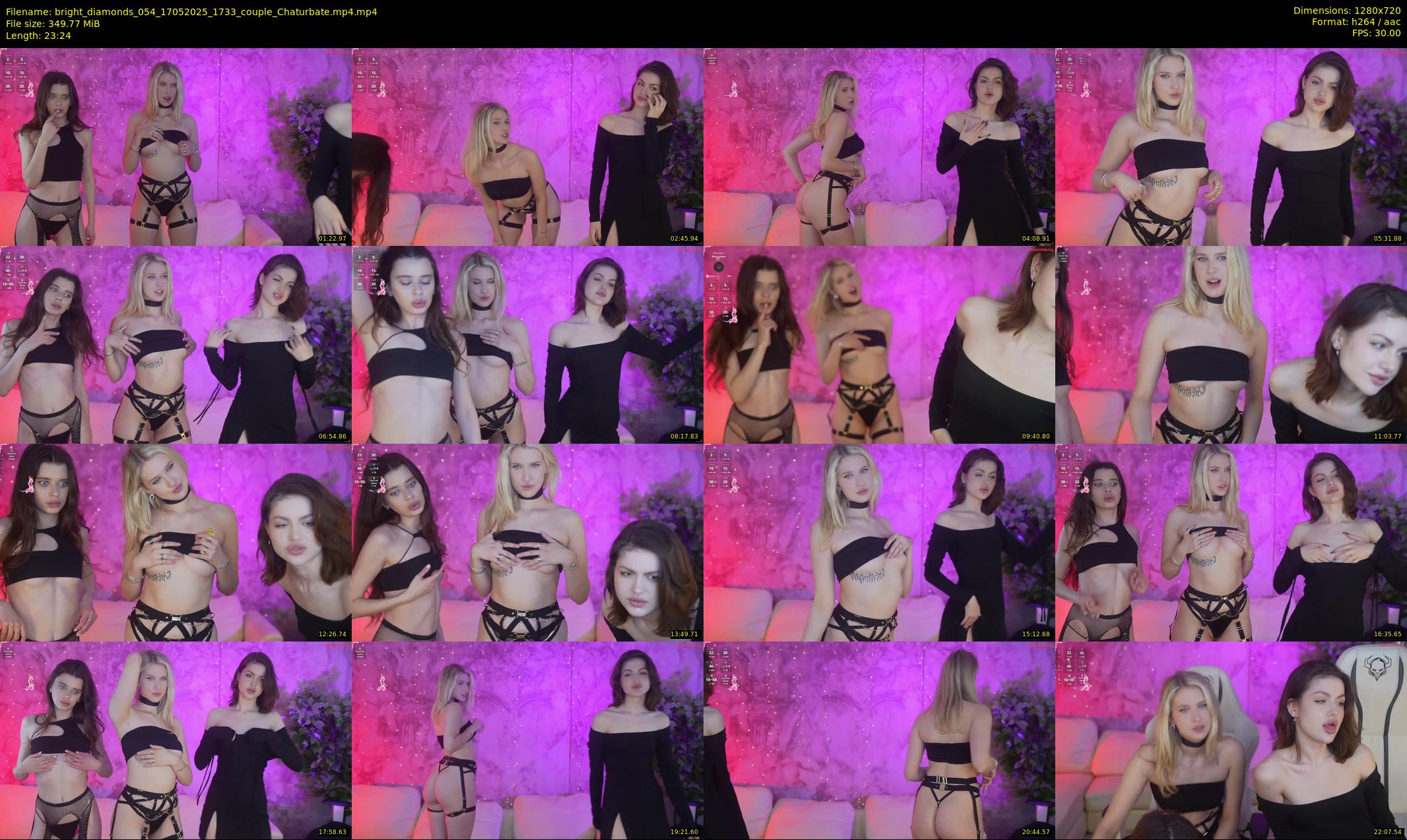 bright_diamonds_054 — 24 minute Chaturbate couple cam show recording, 720p, May 17, 2025