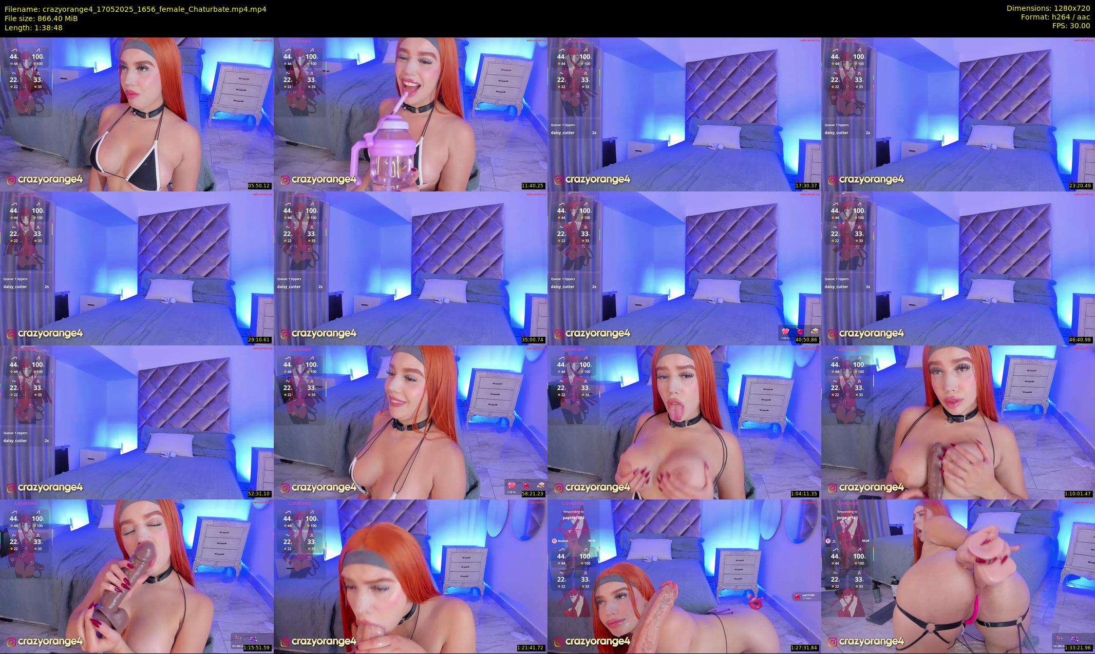 crazyorange4 — 99 minute Chaturbate female cam show recording, 720p, May 17, 2025