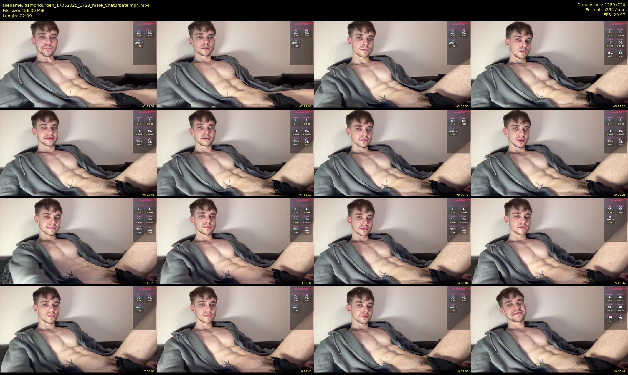 damondurden — 23 minute Chaturbate male cam show recording, 720p, May 17, 2025