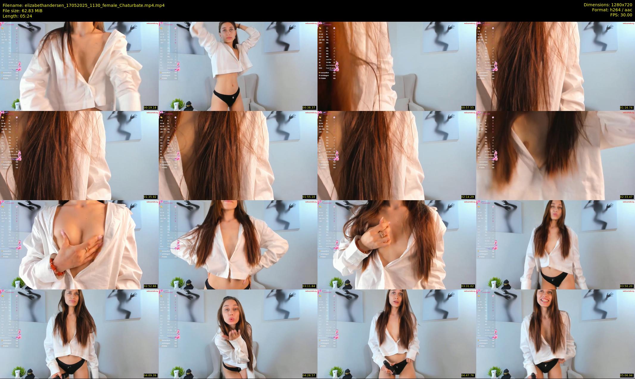 elizabethandersen — 6 minute Chaturbate female cam show recording, 720p, May 17, 2025