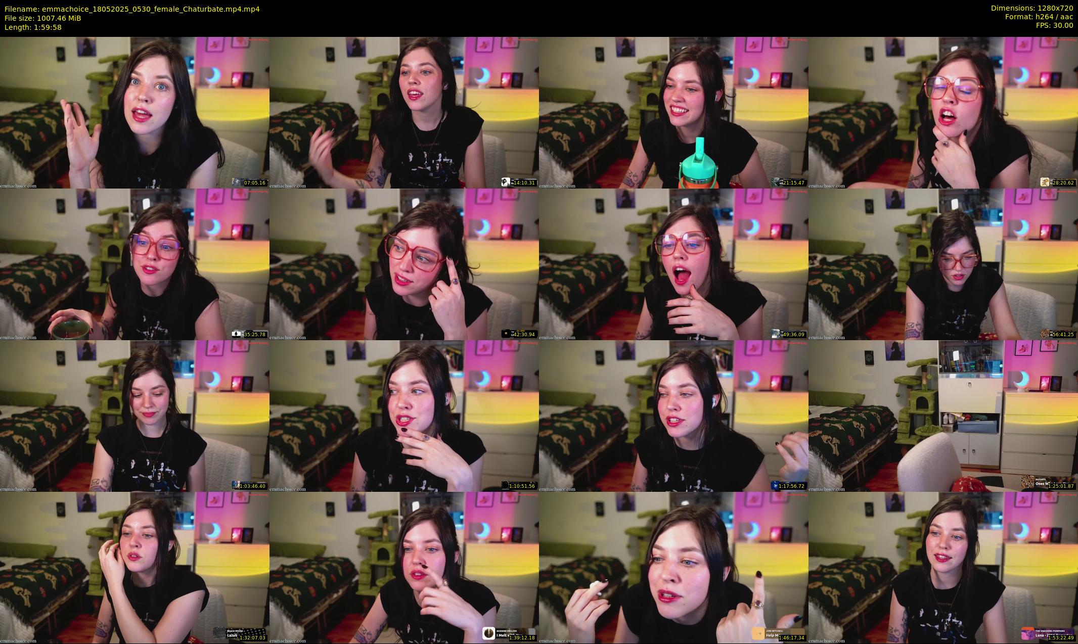 emmachoice — 120 minute Chaturbate female cam show recording, 720p, May 18, 2025